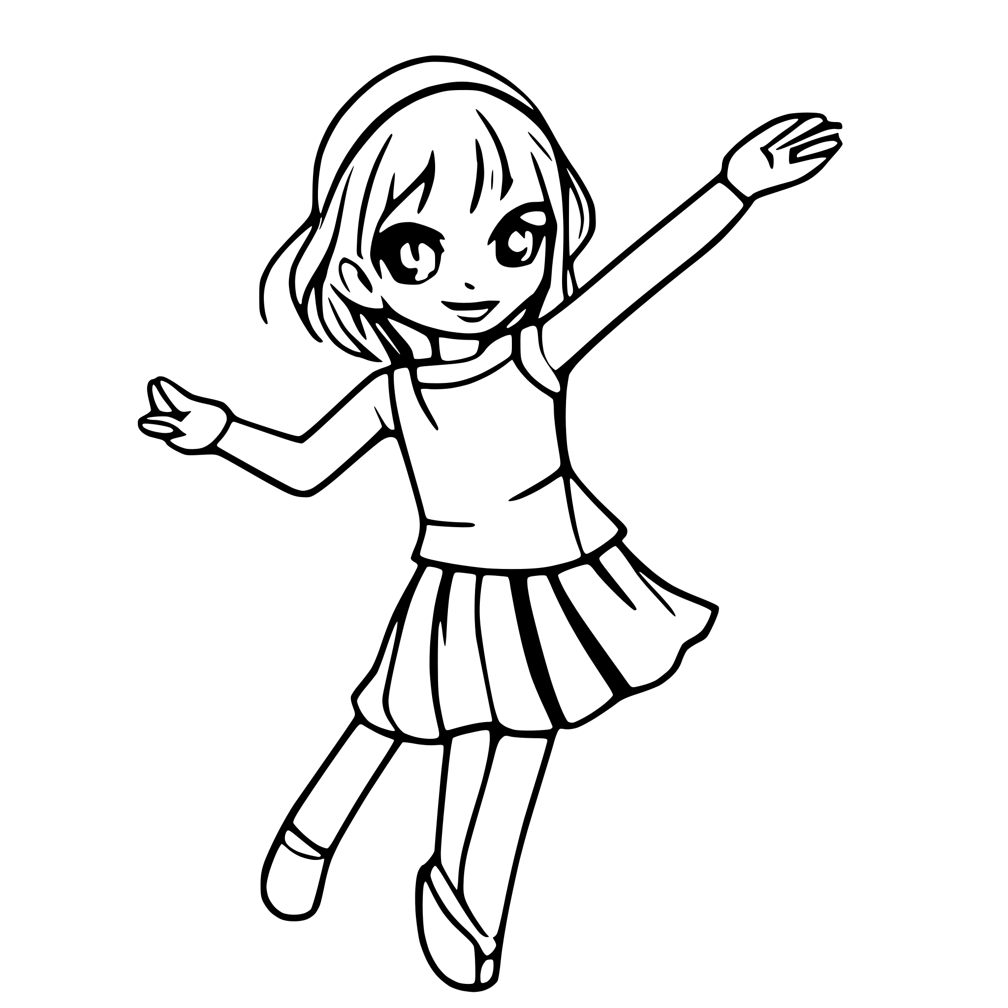 AI-generated SVG of 'cartoon dancer'