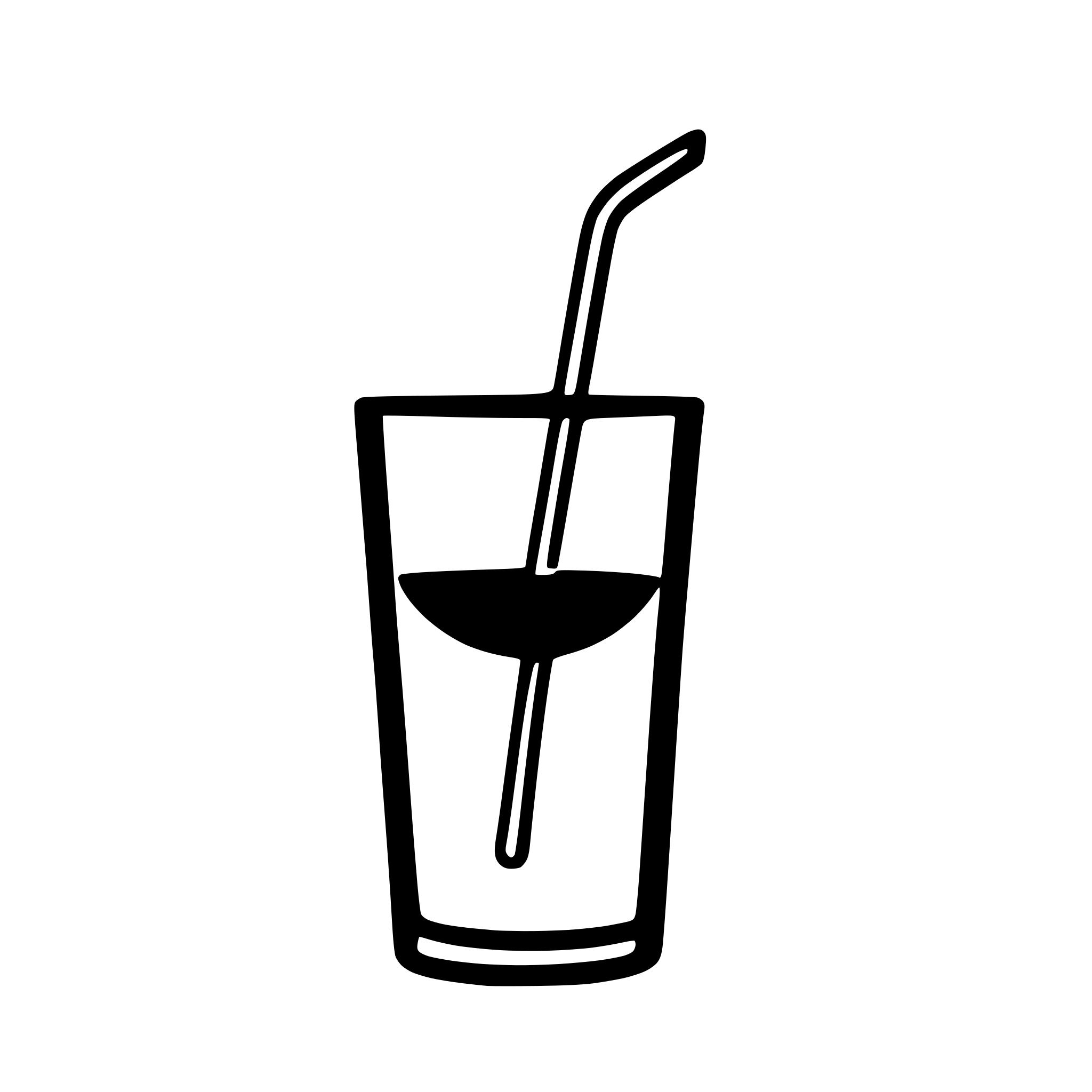 AI-generated SVG of a a glass of water with a straw