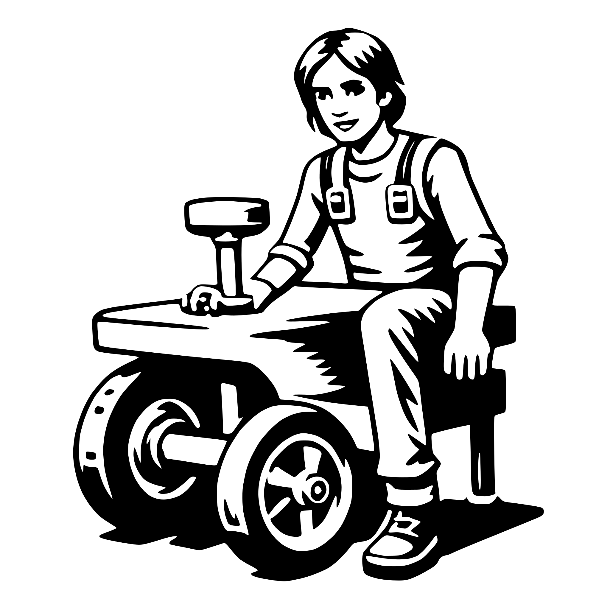 AI-generated SVG of a mechanic