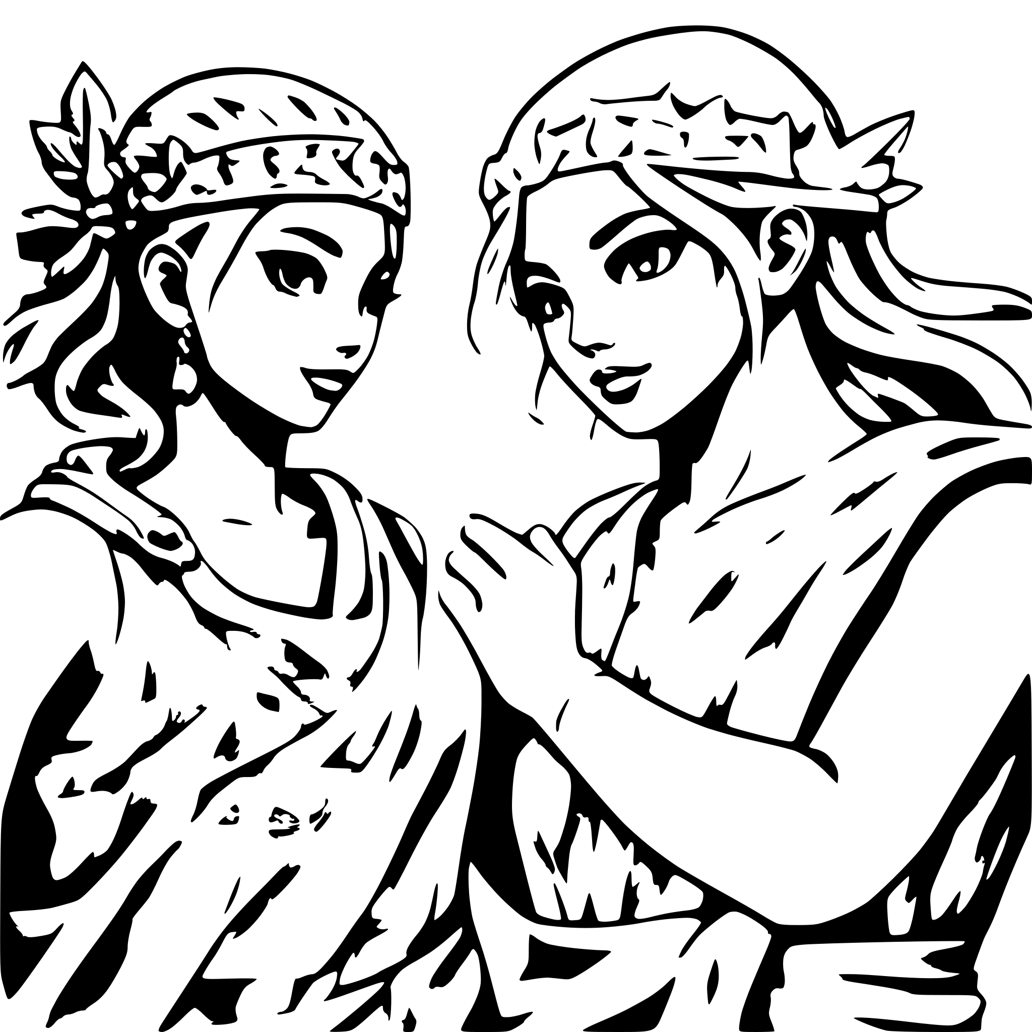 AI-generated SVG of a Ancient Greece with gods fighting