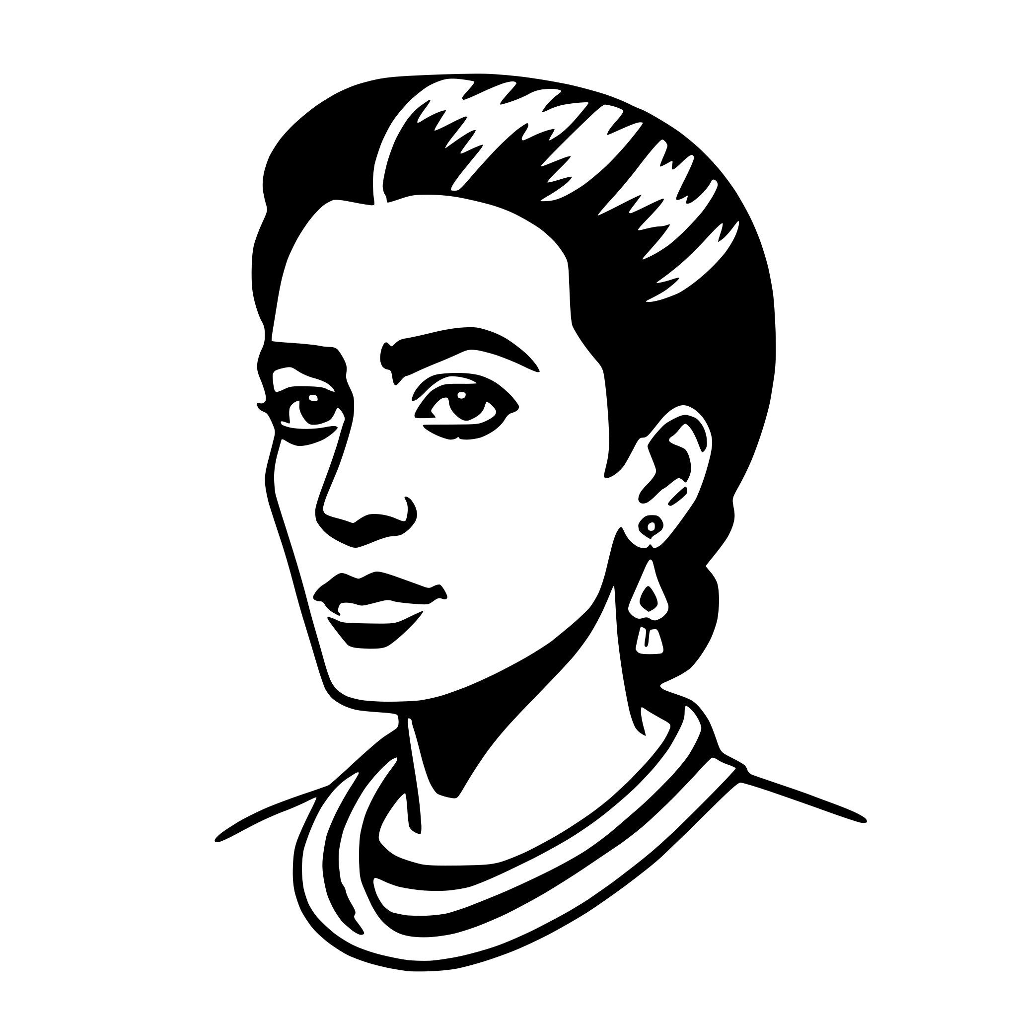 AI-generated SVG of a frida kahlo