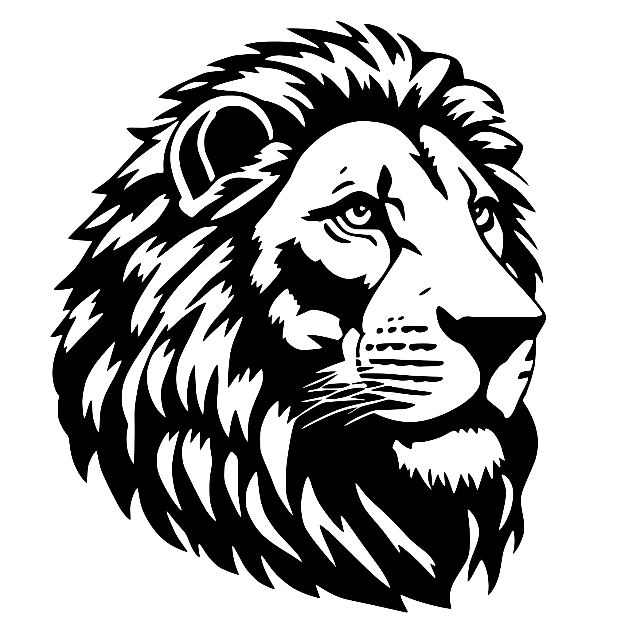 AI-generated SVG of a lion svg image