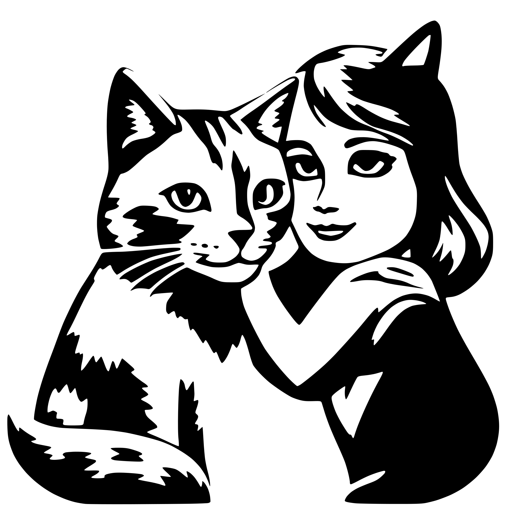 AI-generated SVG of a cat love nicole