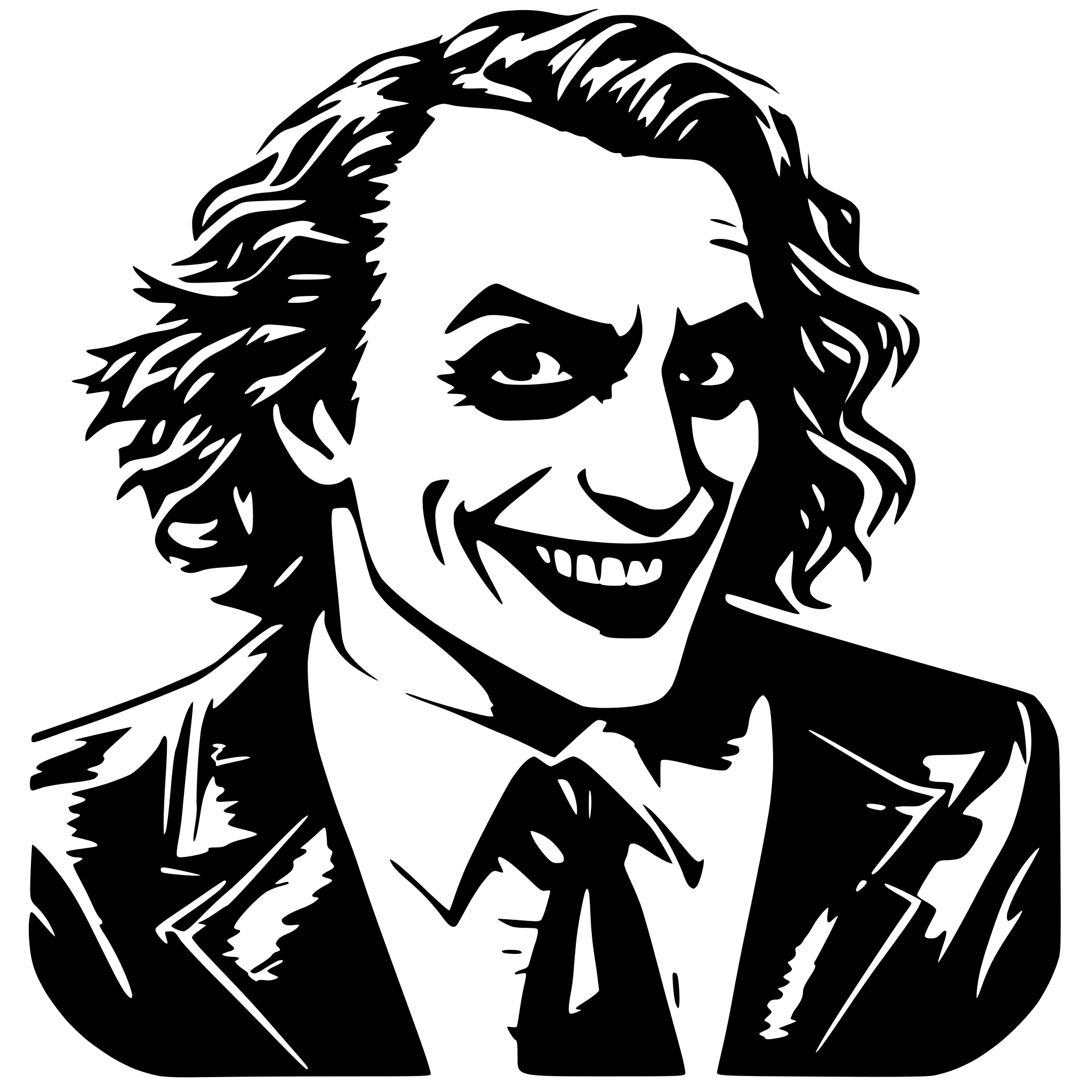 AI-generated SVG of 'the joker'