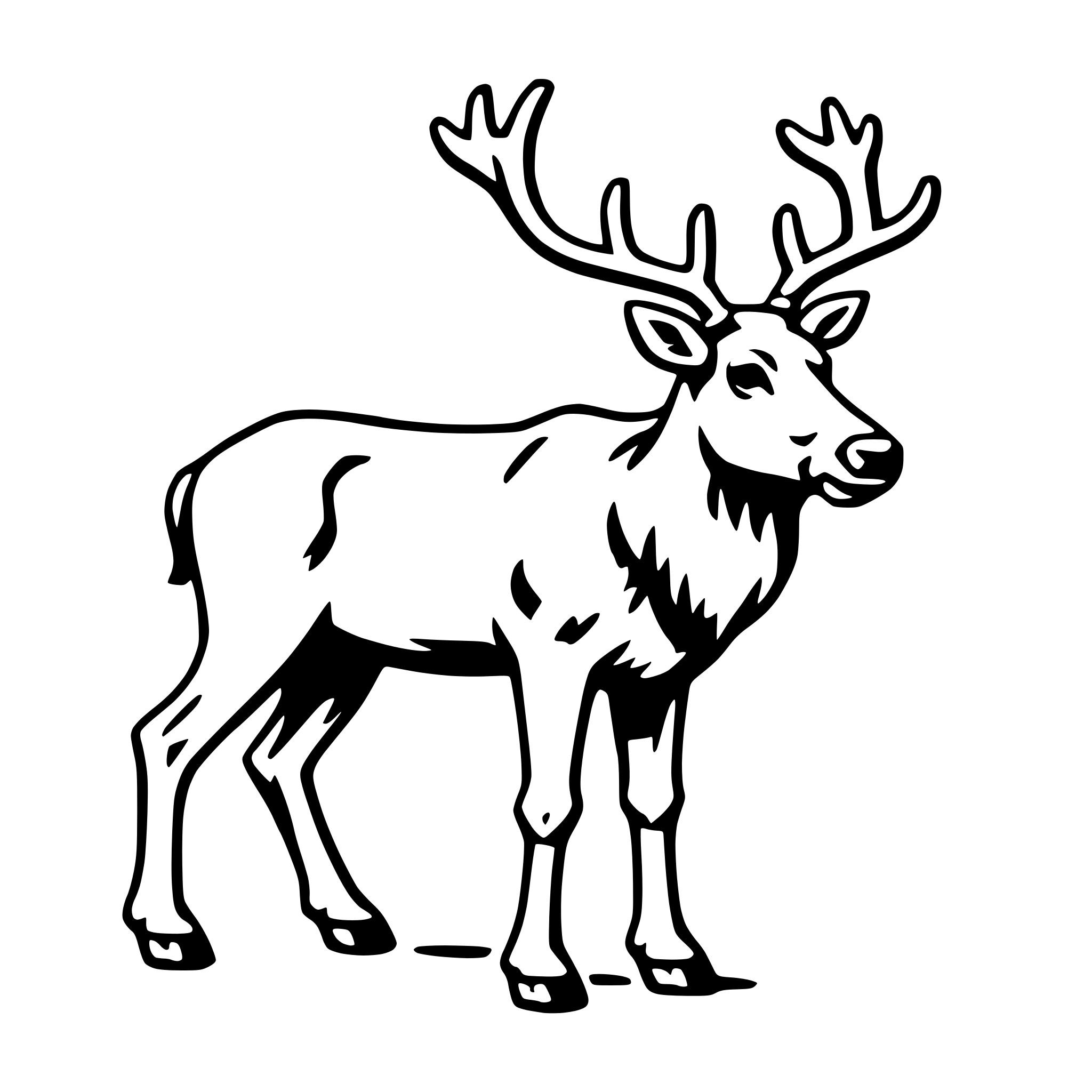 AI-generated SVG of a caribou