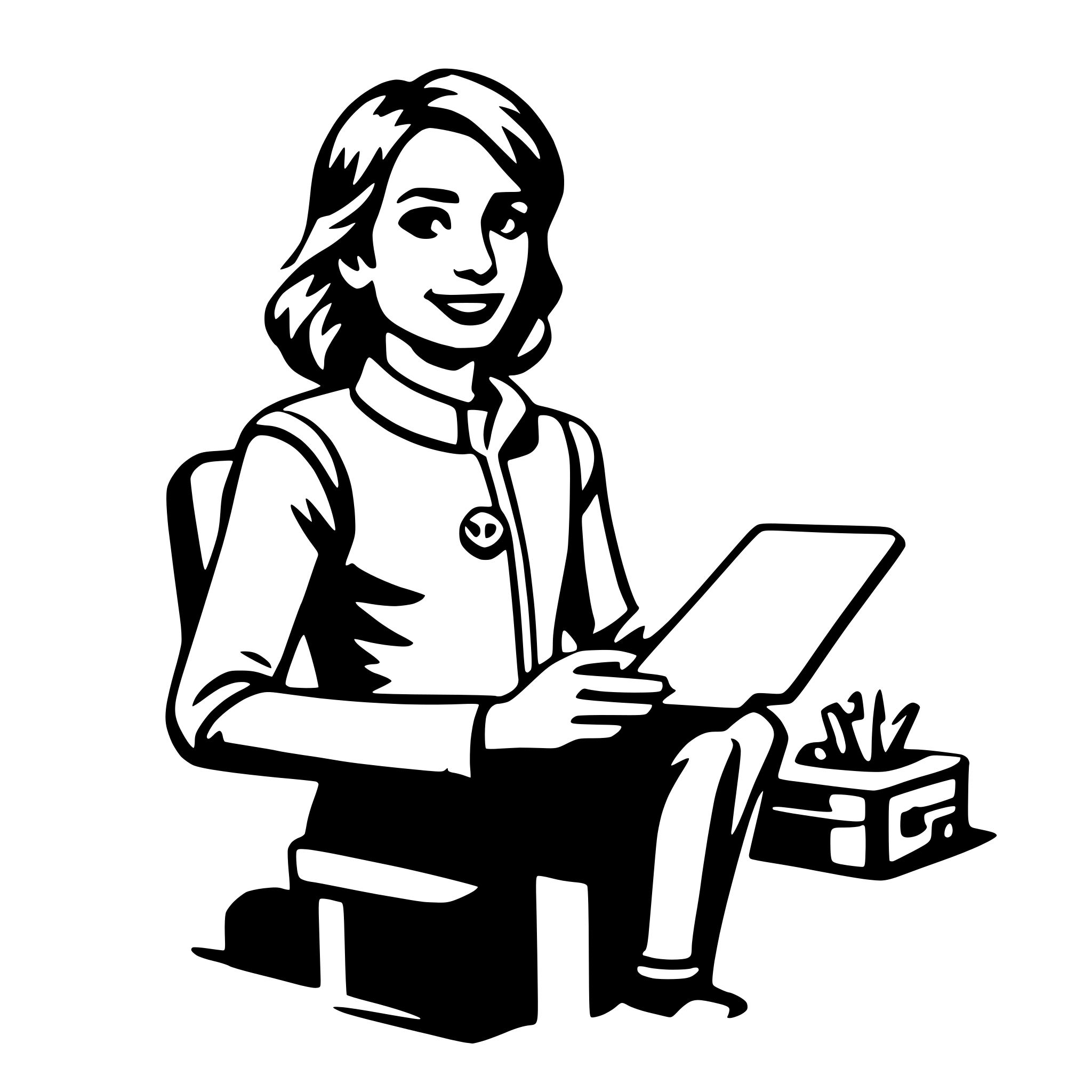 AI-generated SVG of 'travel agent'