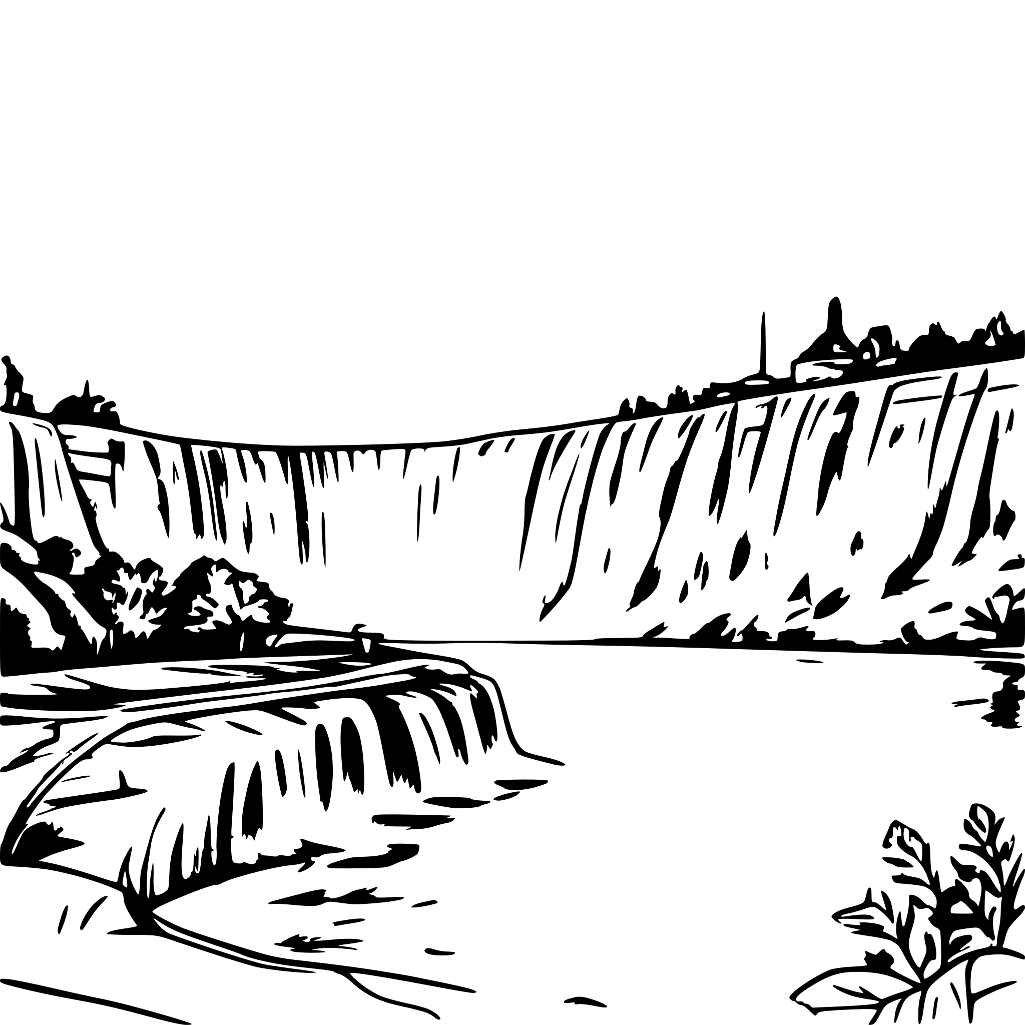 AI-generated SVG of a niagara falls