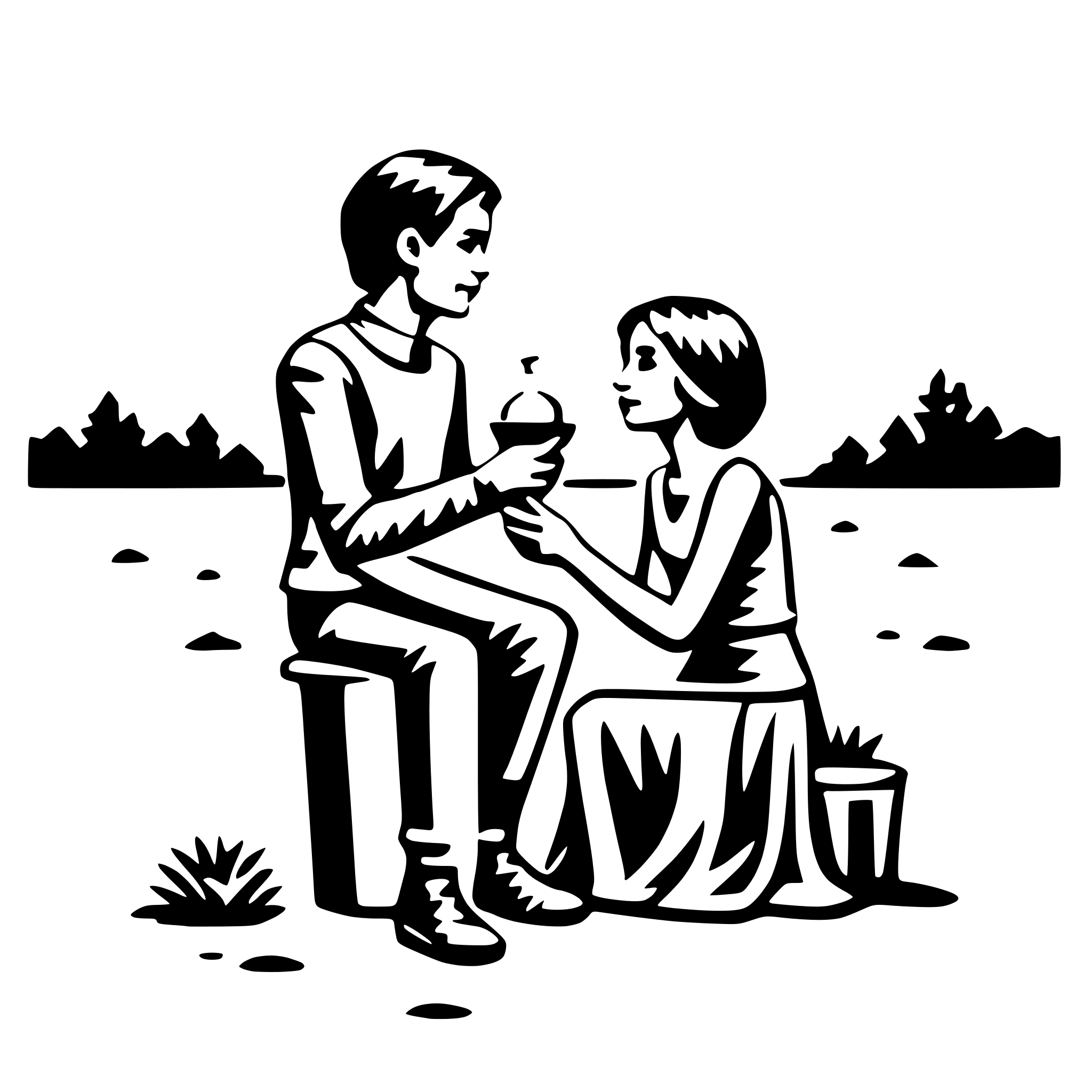 AI-generated SVG of a stargazing lovers