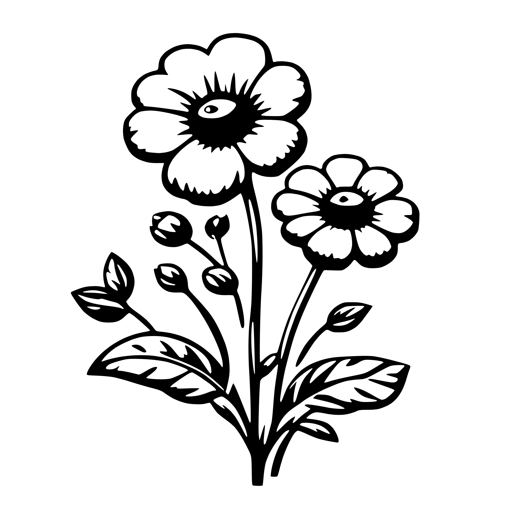 AI-generated SVG of 'flowers'