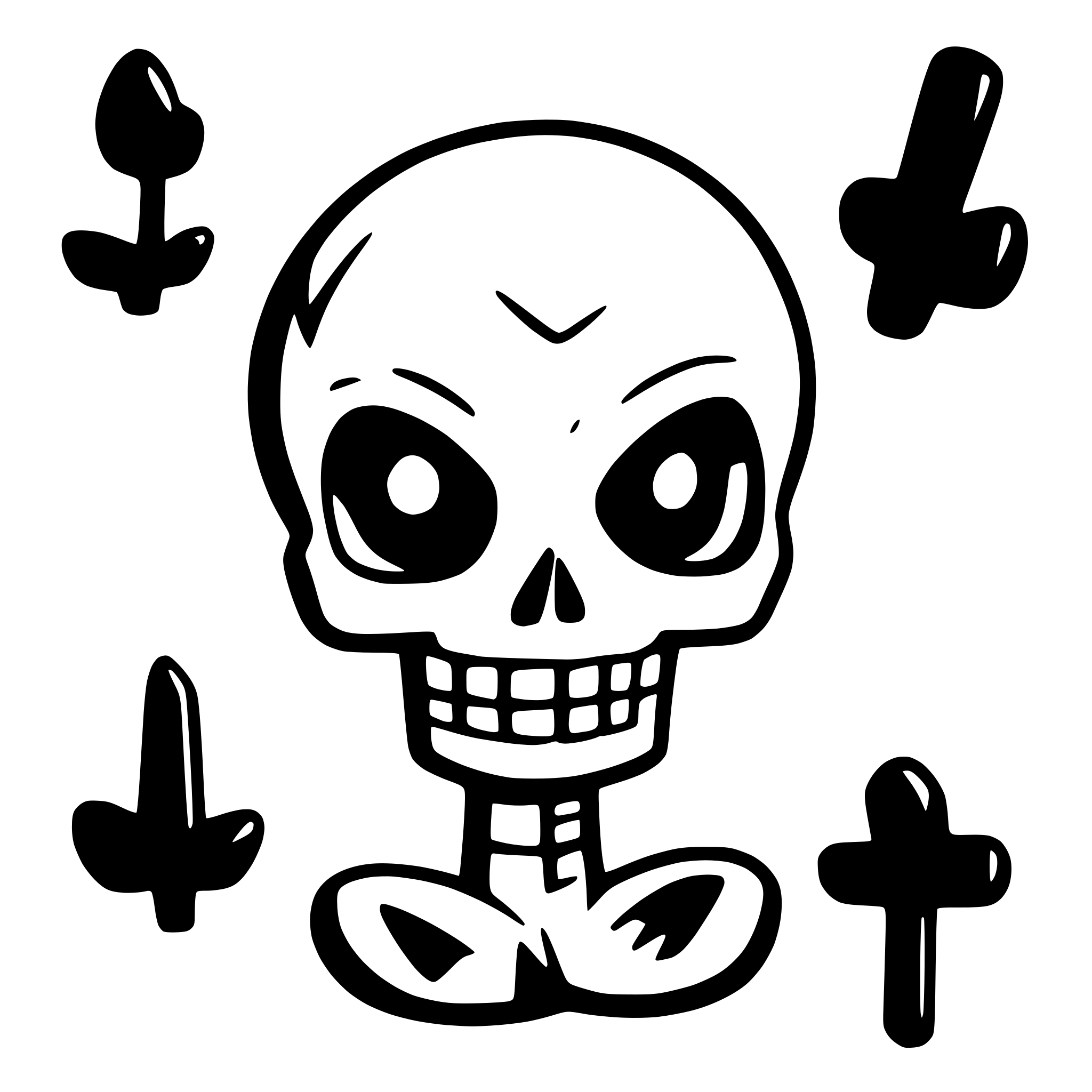 AI-generated SVG of a totenkopf