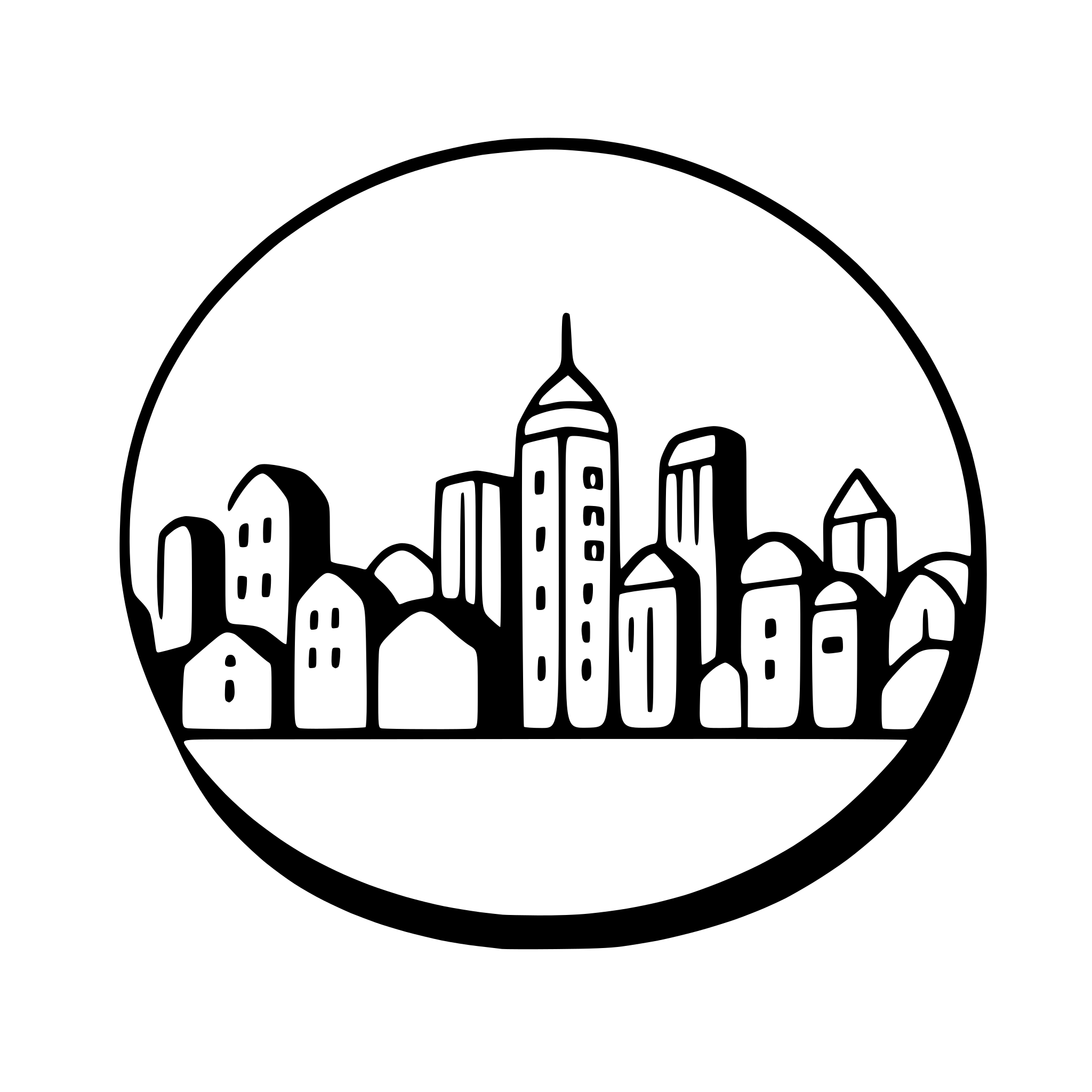 AI-generated SVG of a city skyline at dusk
