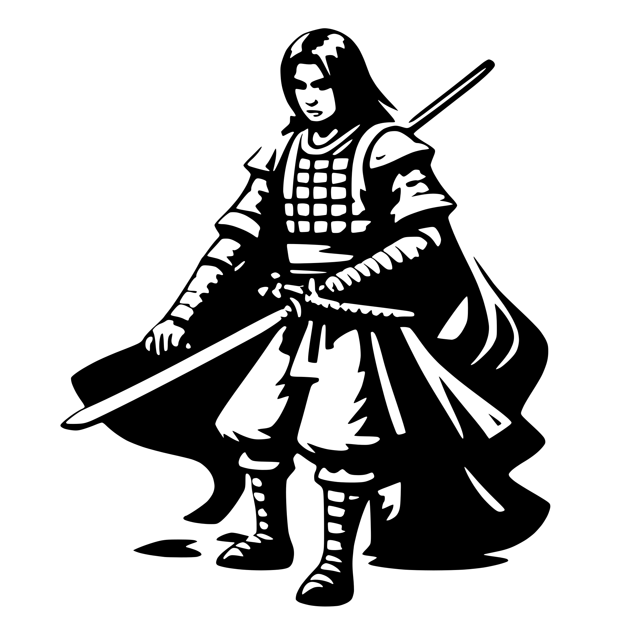 AI-generated SVG of 'samurai'