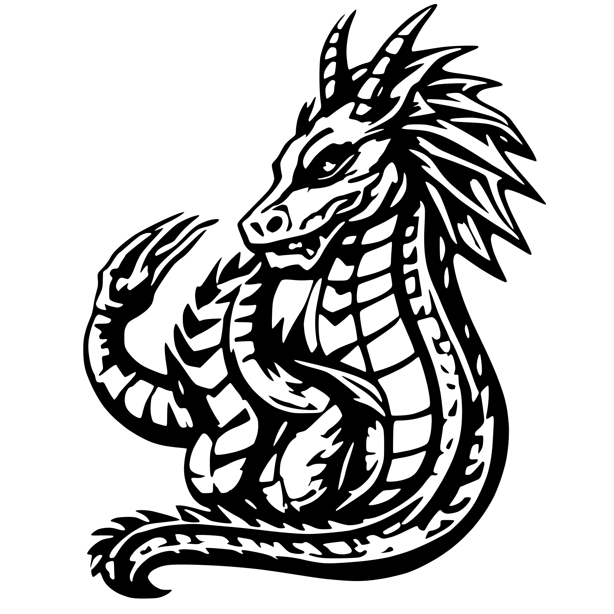 AI-generated SVG of a dragon