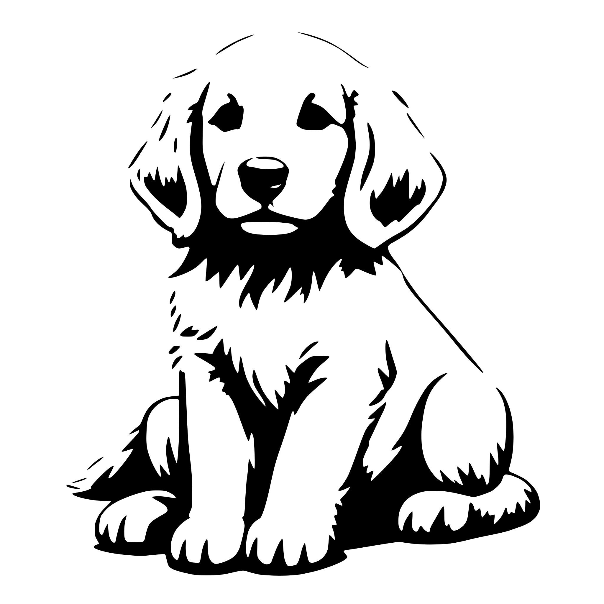 AI-generated SVG of 'a golden retriever puppy'