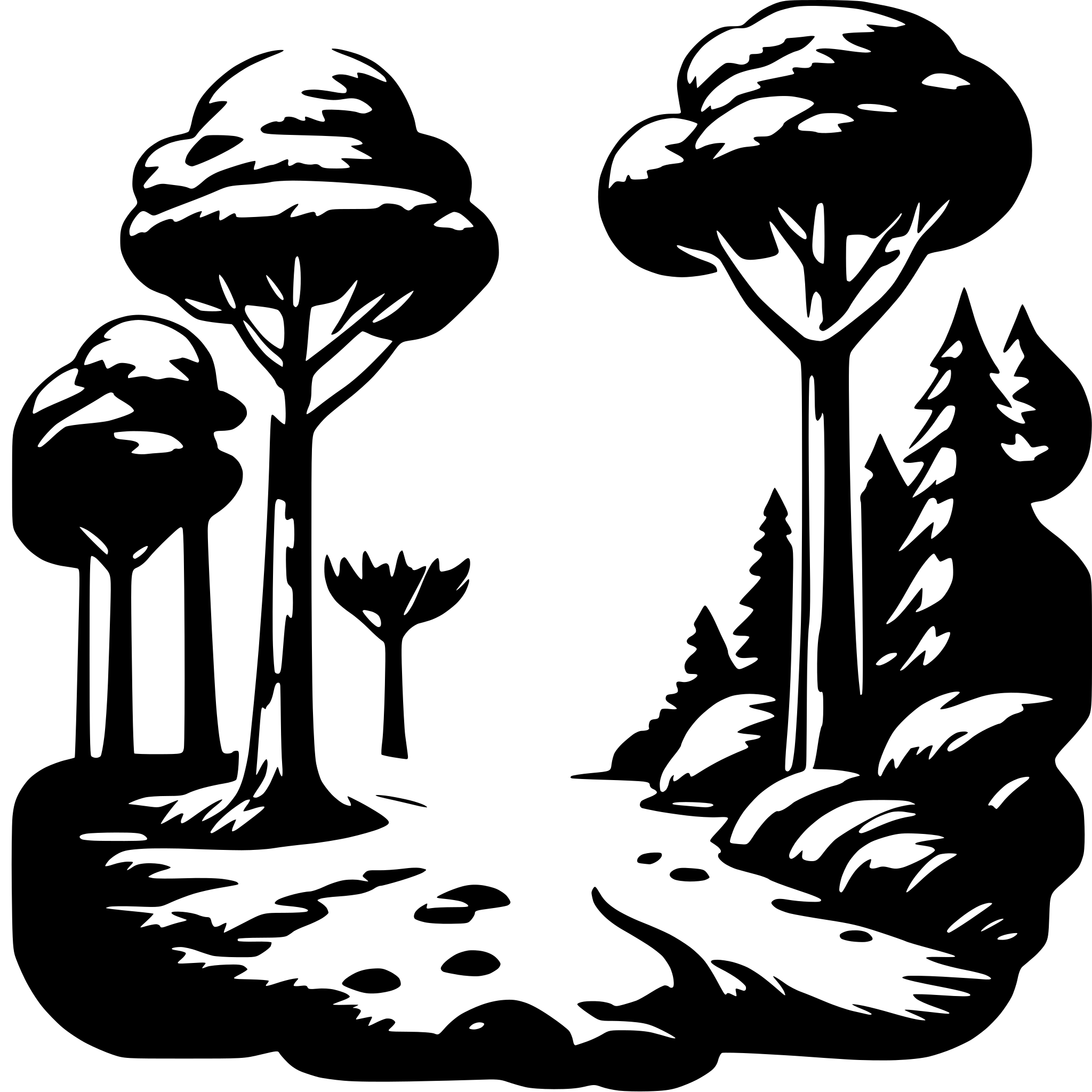 AI-generated SVG of a forest