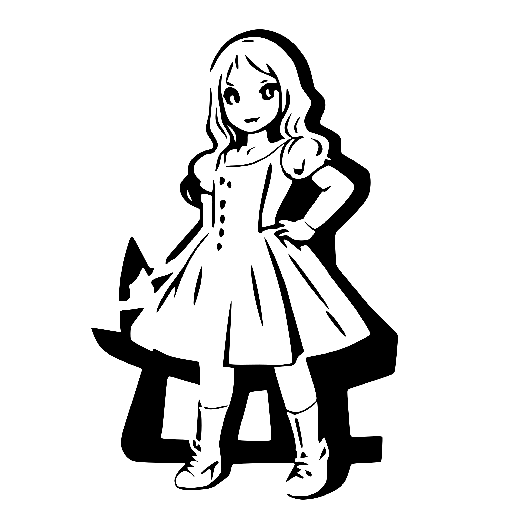 AI-generated SVG of 'alice in wonderland knight'