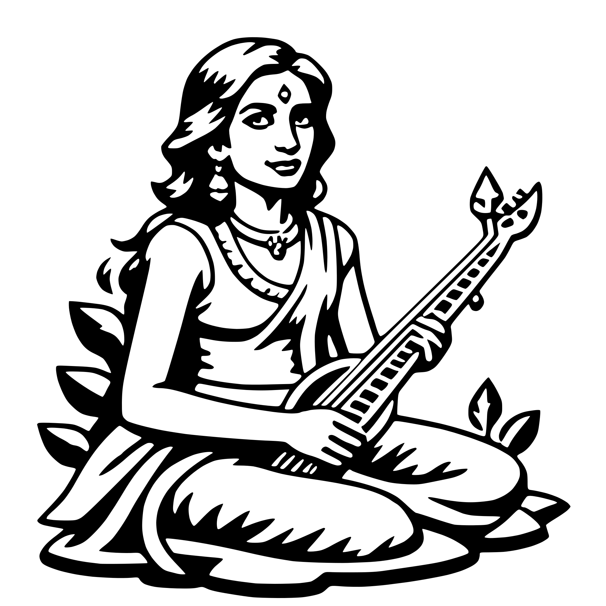 AI-generated SVG of a saraswati