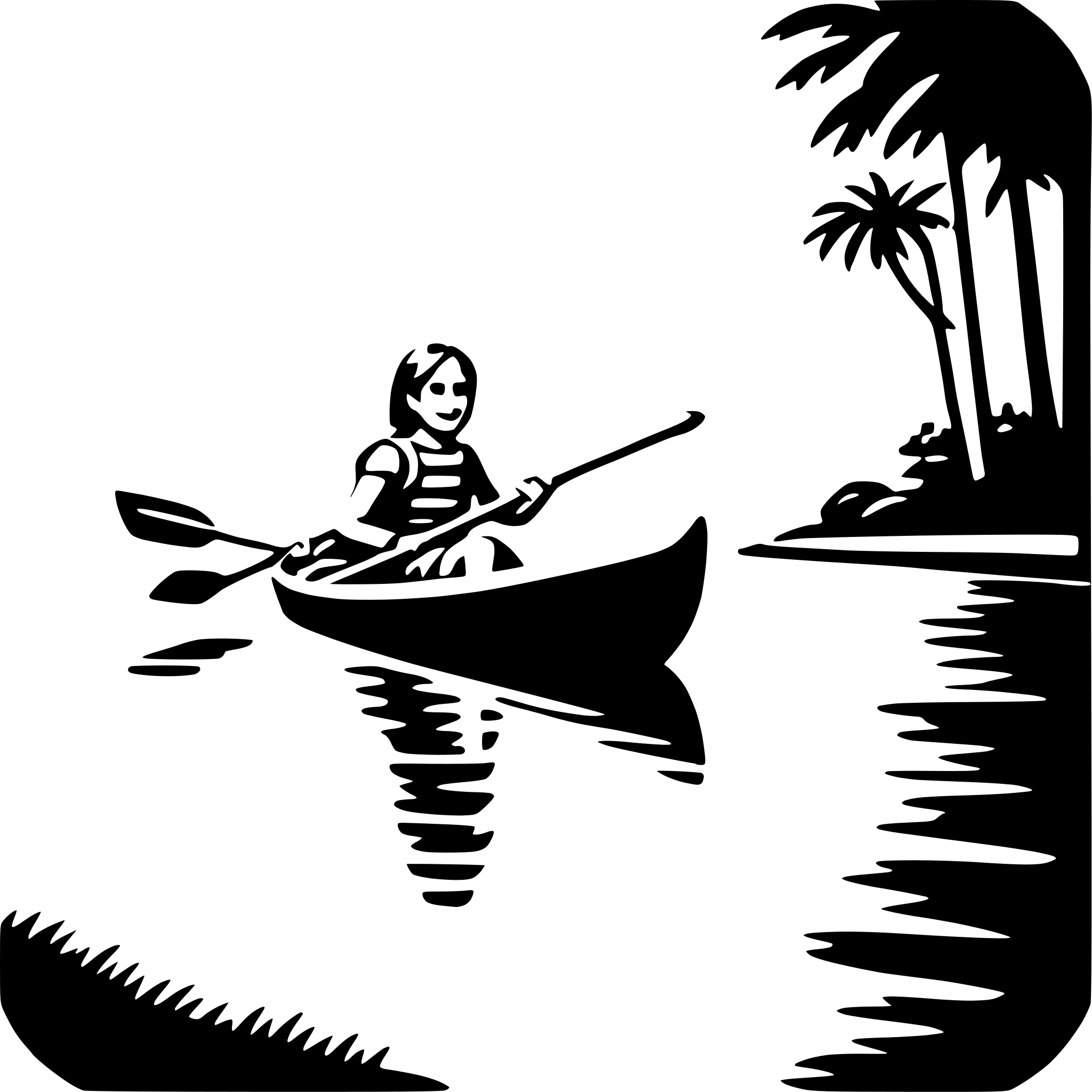 AI-generated SVG of 'river kayaking trip'