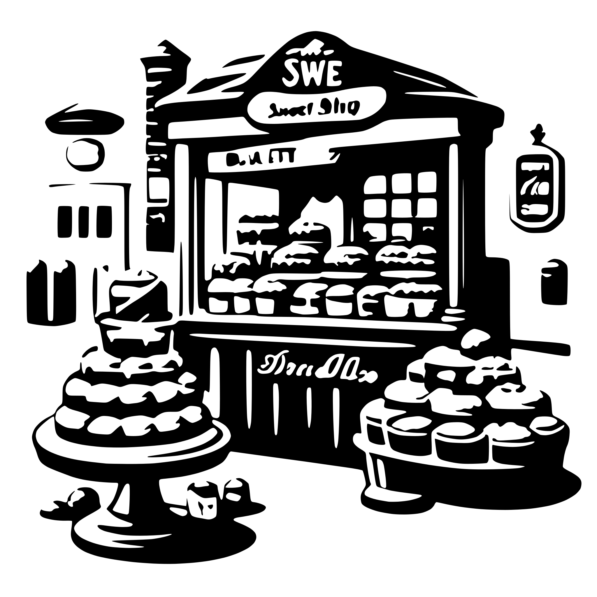 AI-generated SVG of a sweet shop