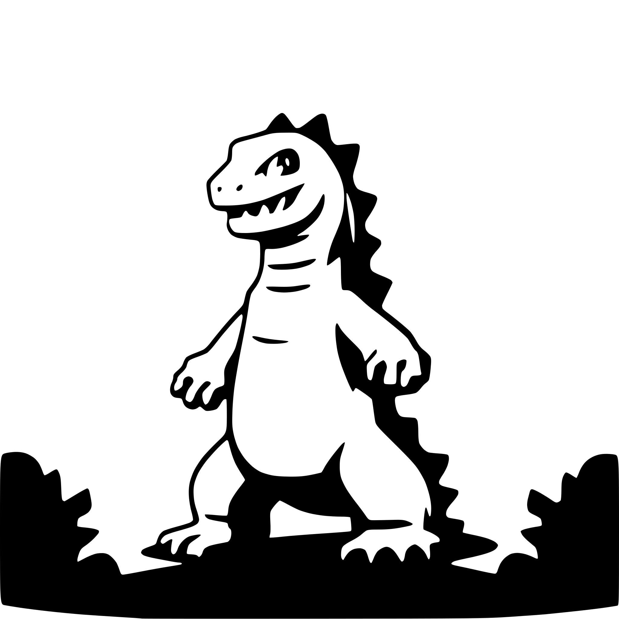 AI-generated SVG of a godzilla