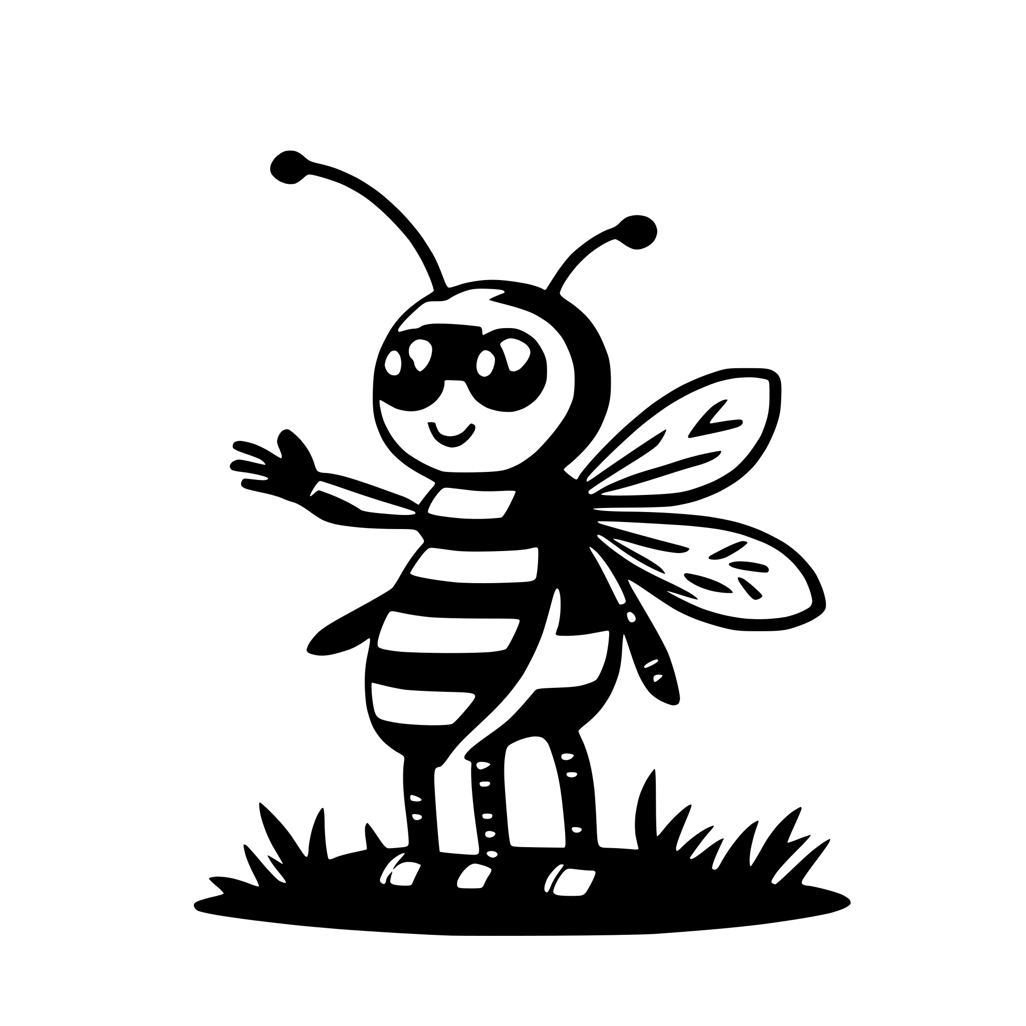 AI-generated SVG of a cute bee