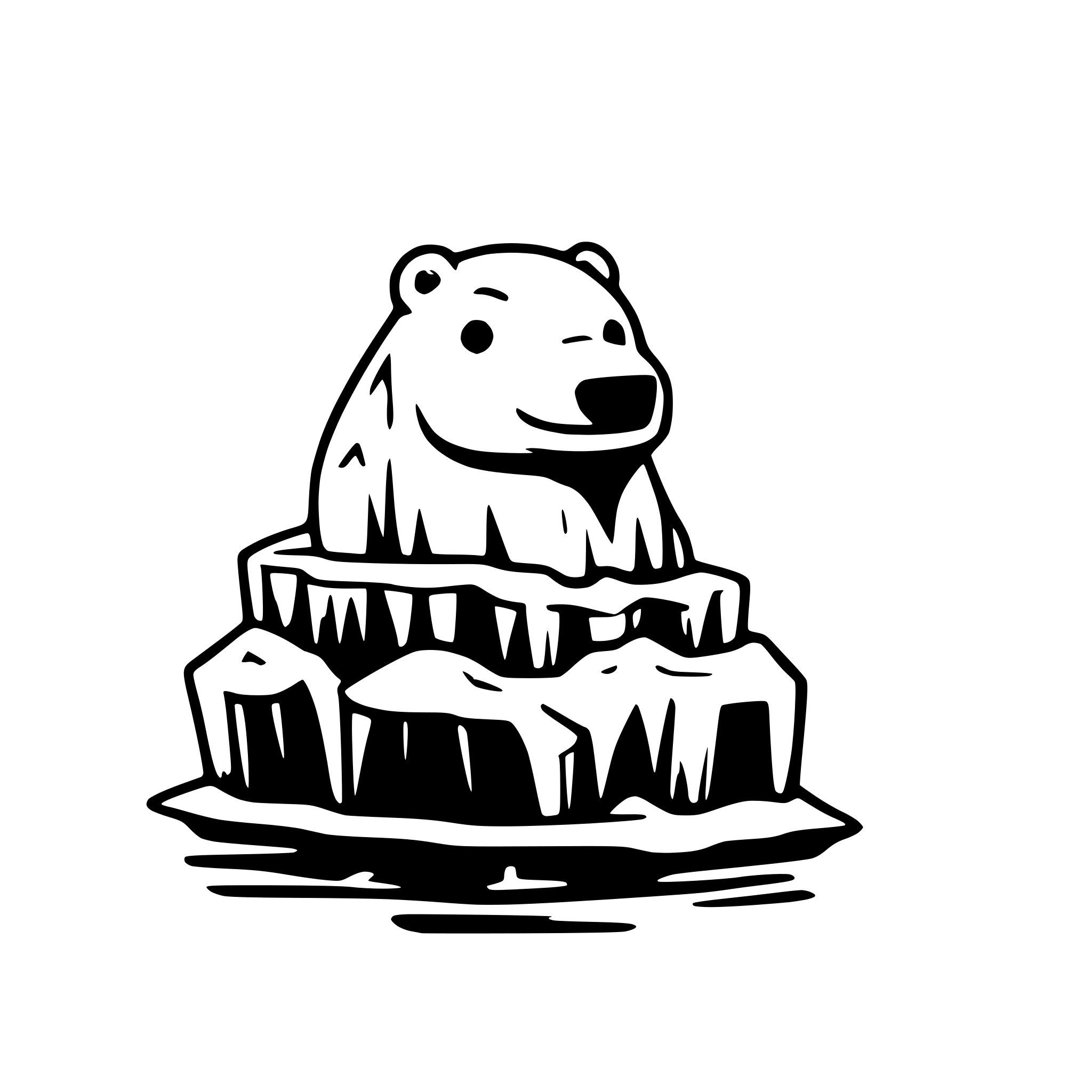 AI-generated SVG of 'a polar bear on a tiny, melting iceberg'