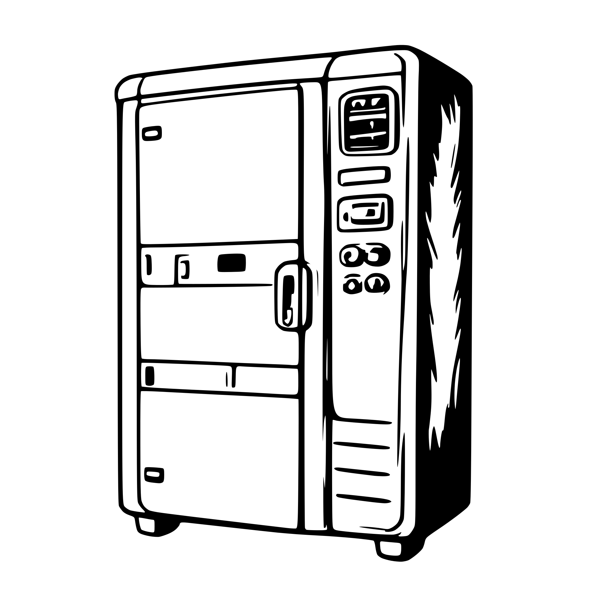 AI-generated SVG of a electrical cabinet 2d color front view