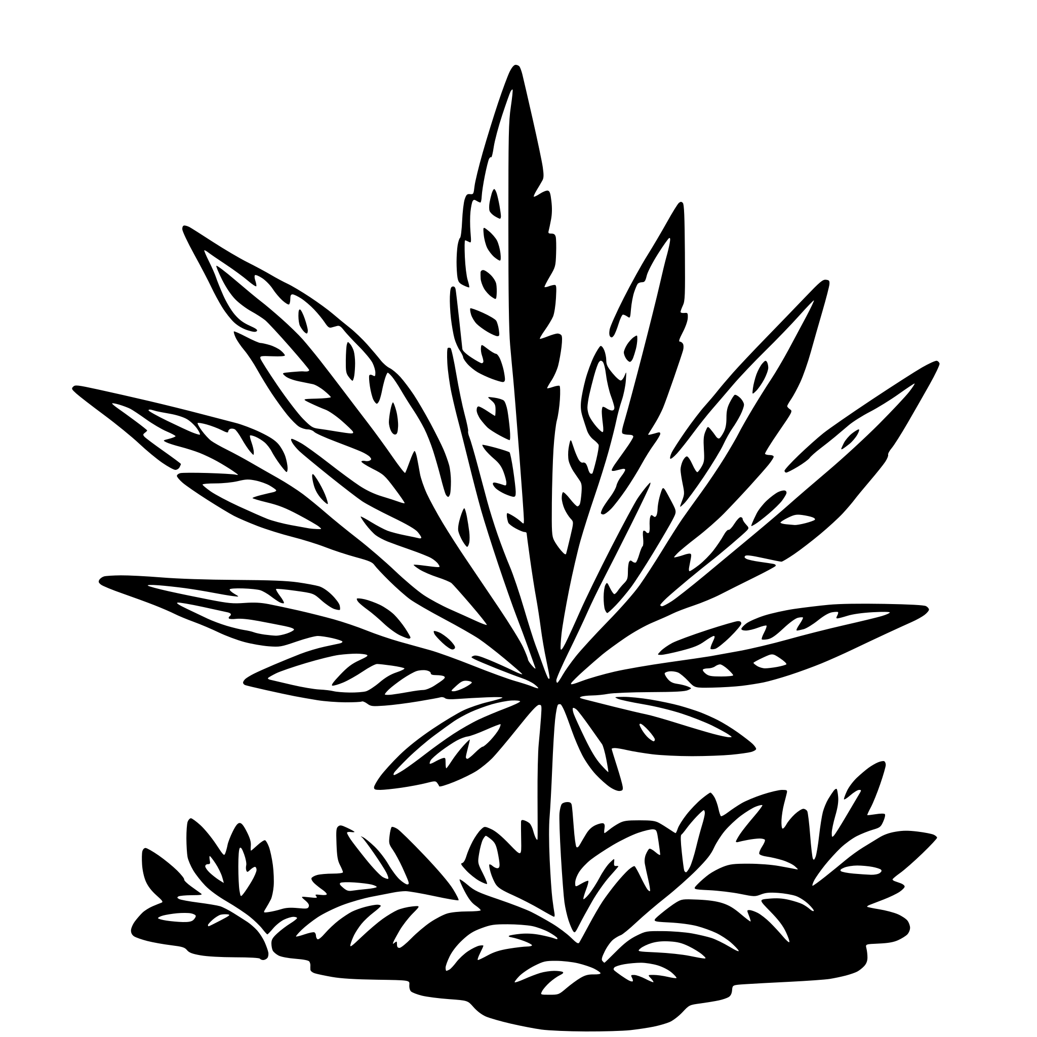AI-generated SVG of a weed