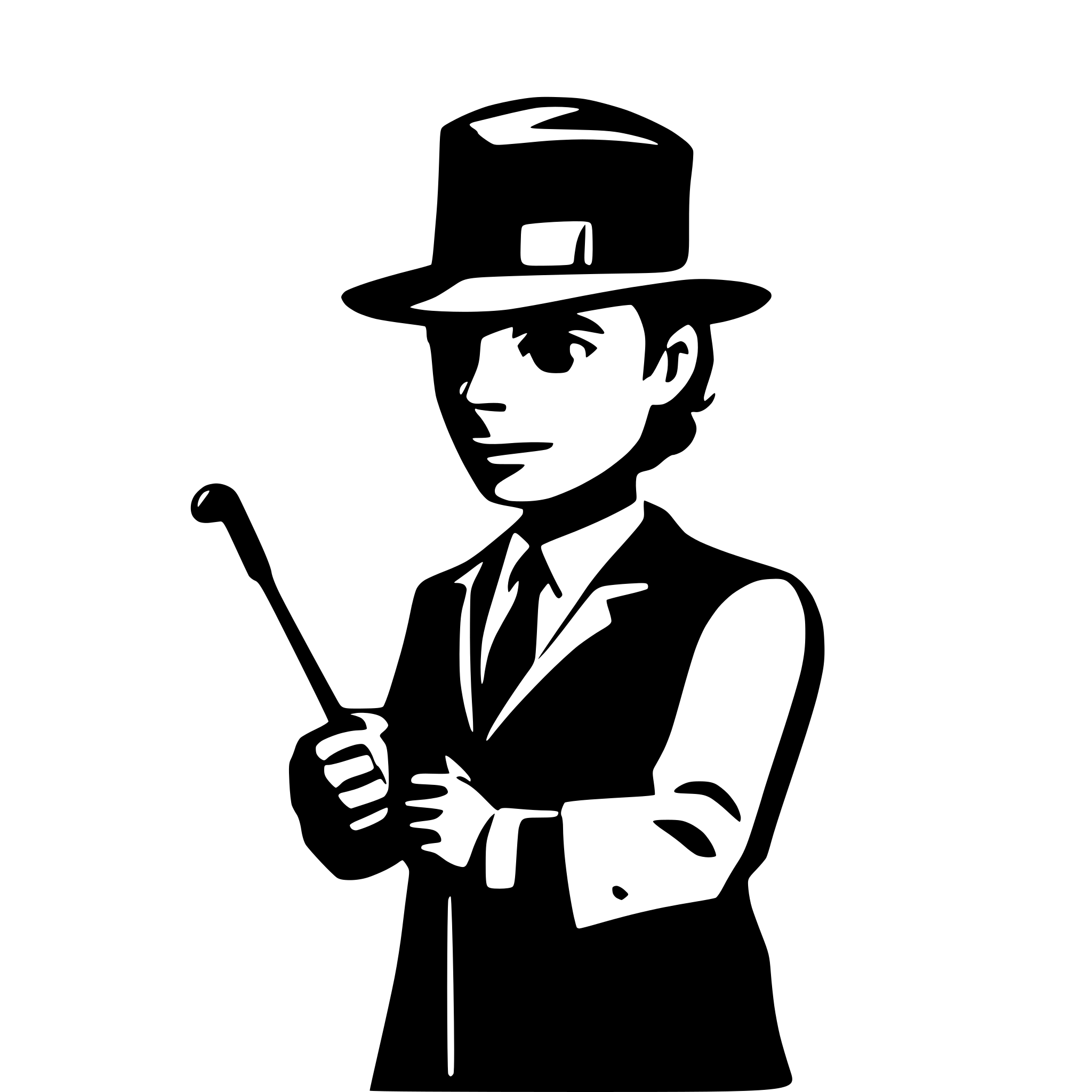AI-generated SVG of a a logo portraying Golfathers, wearing a mafia suit, cap and holding a golf club AI-generated SVG of a a logo portraying Golfathers, wearing a mafia suit, cap and holding a golf club