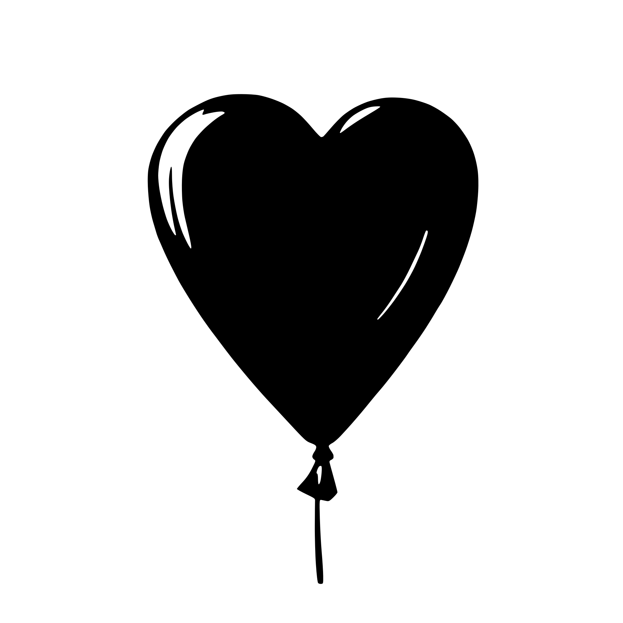 AI-generated SVG of 'heart shaped balloon'