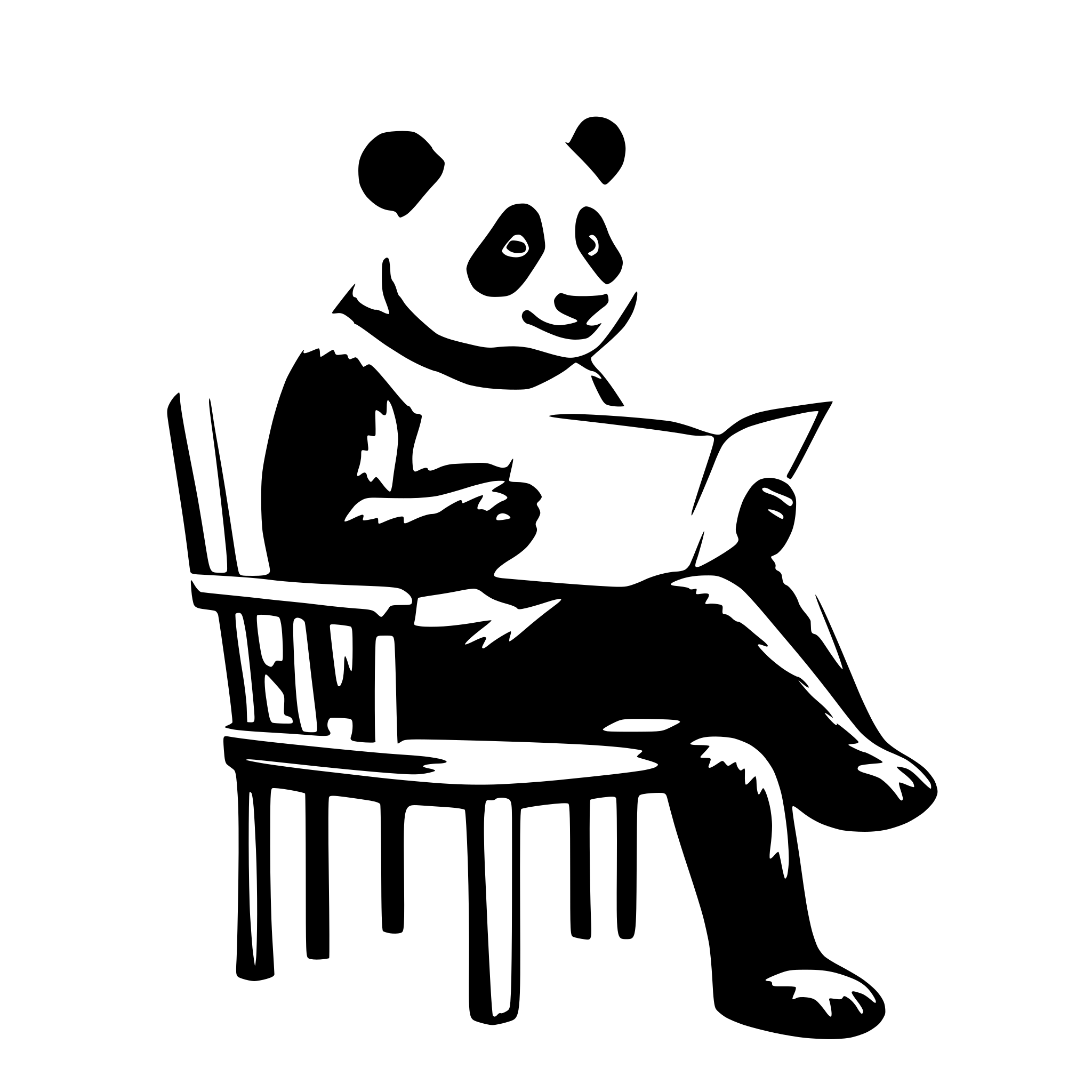 AI-generated SVG of a a panda sit on a chair reading a very big book AI-generated SVG of a a panda sit on a chair reading a very big book