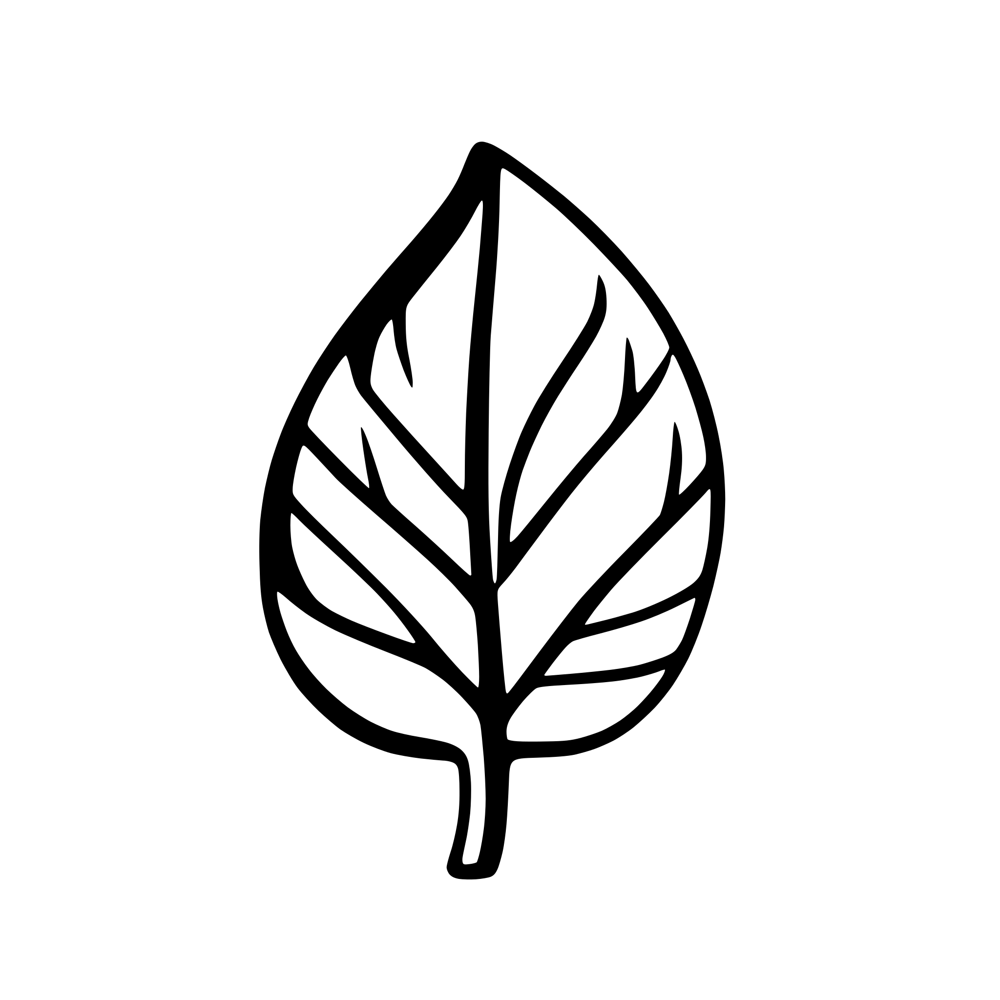 AI-generated SVG of 'abstract leaf with veins visible'