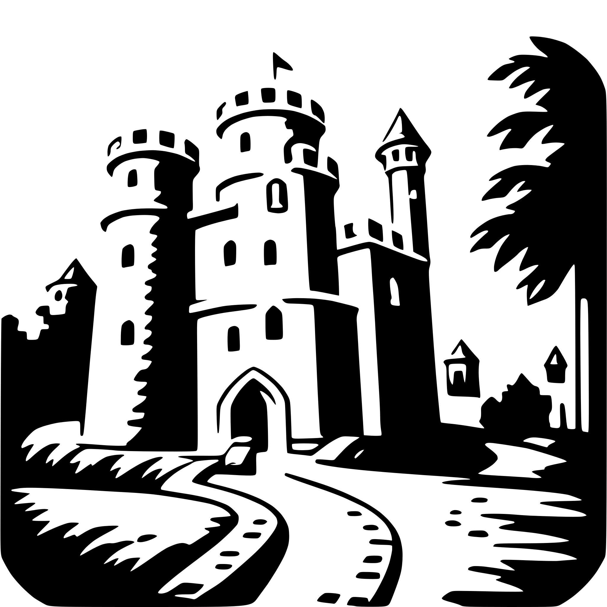 AI-generated SVG of a exploring ancient castle
