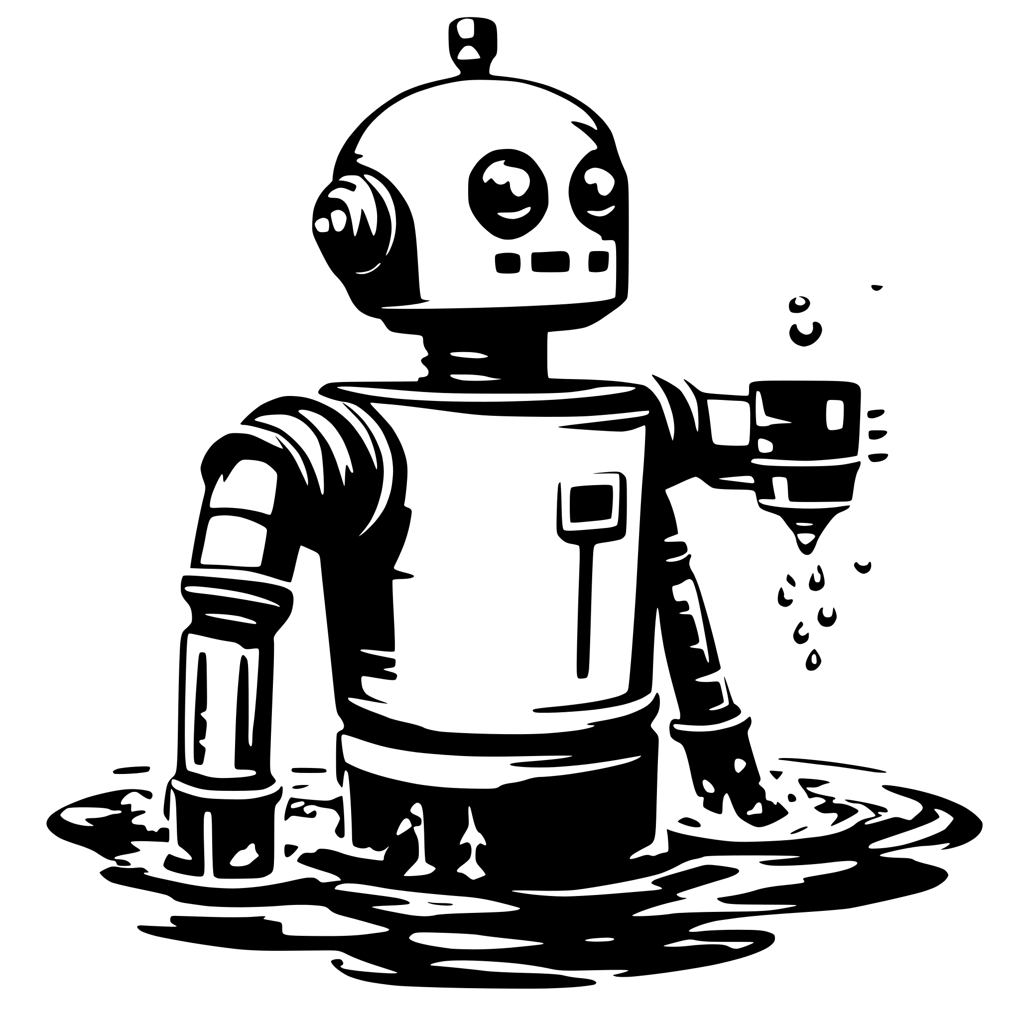 AI-generated SVG of a robot water
