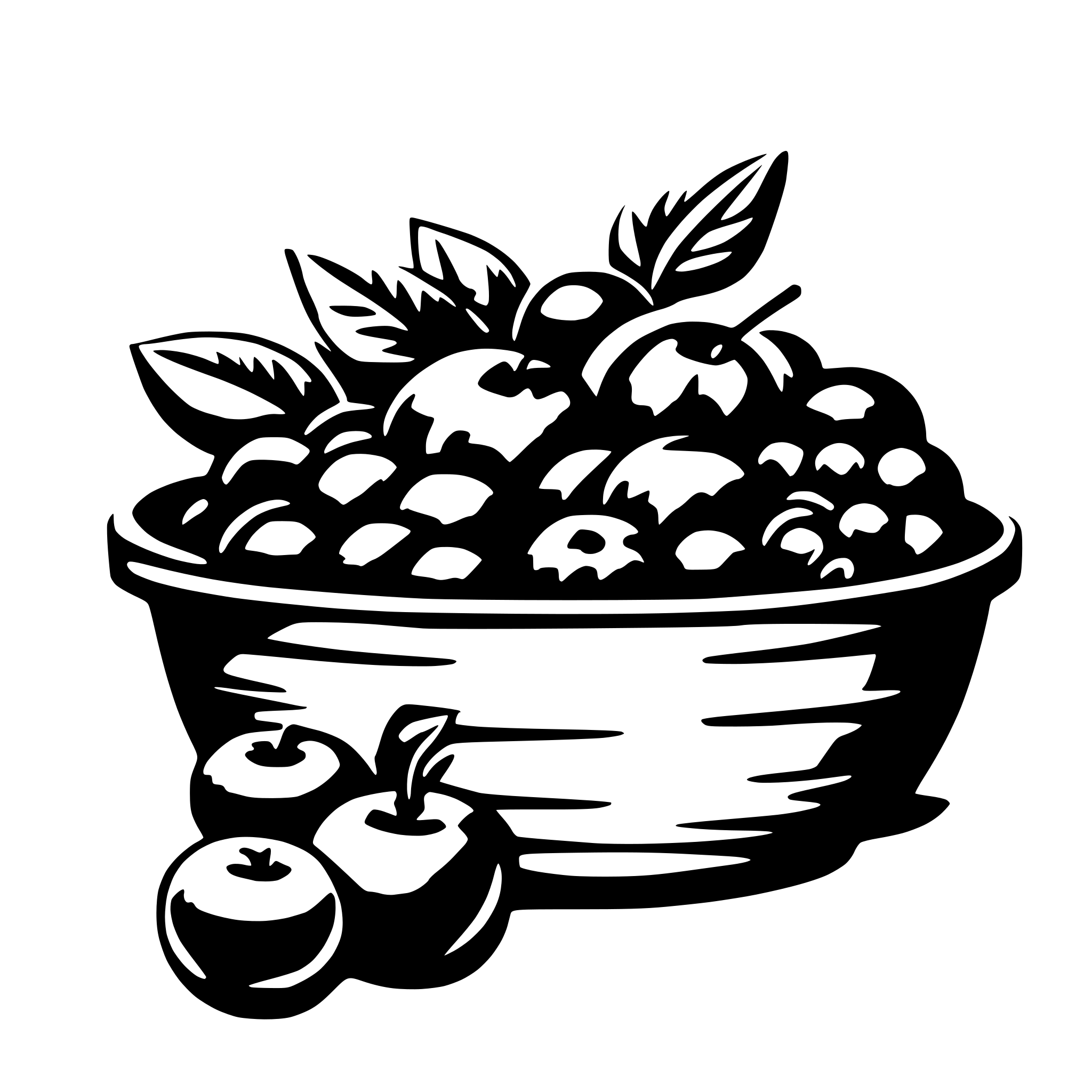 AI-generated SVG of a fruit basket