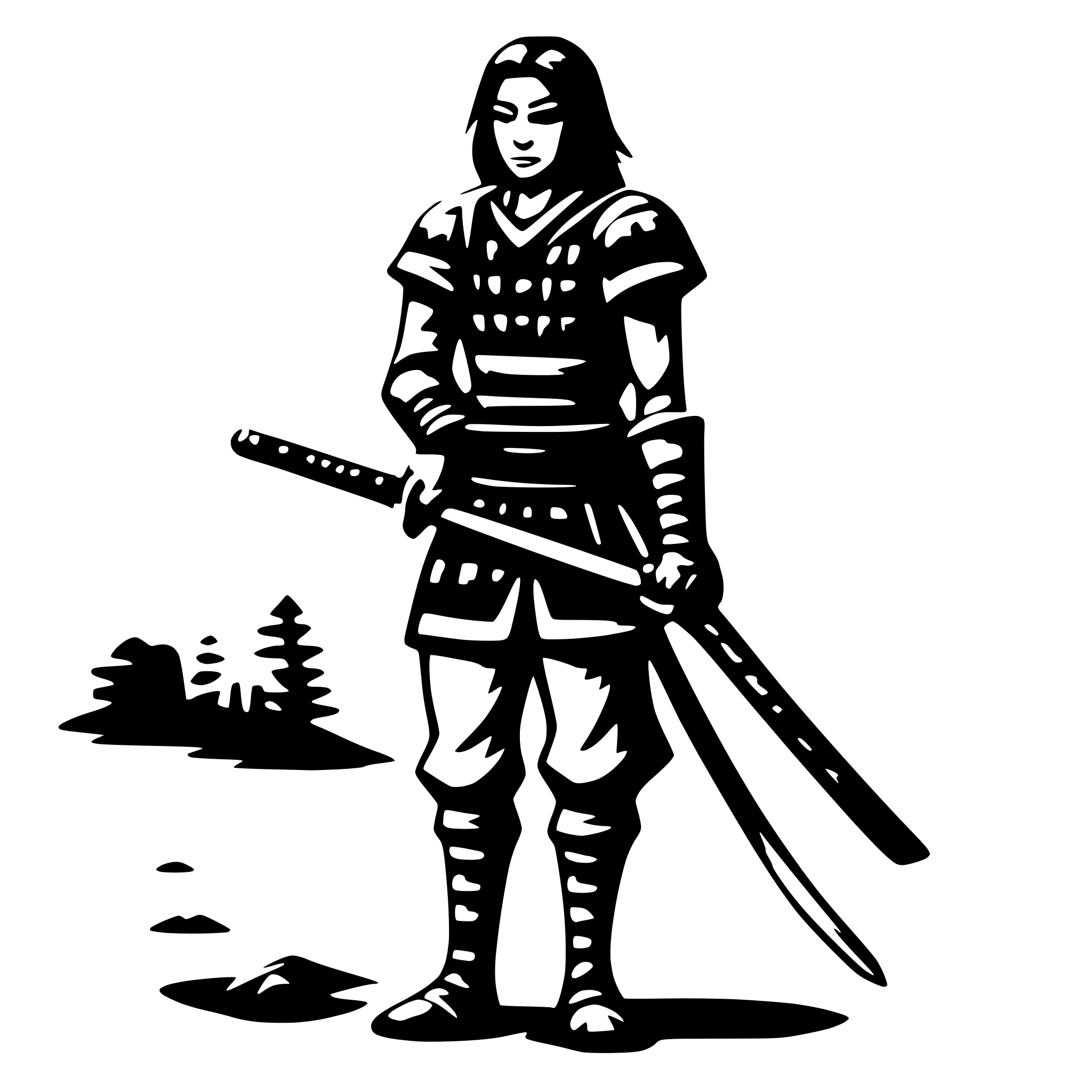 AI-generated SVG of 'samurai'