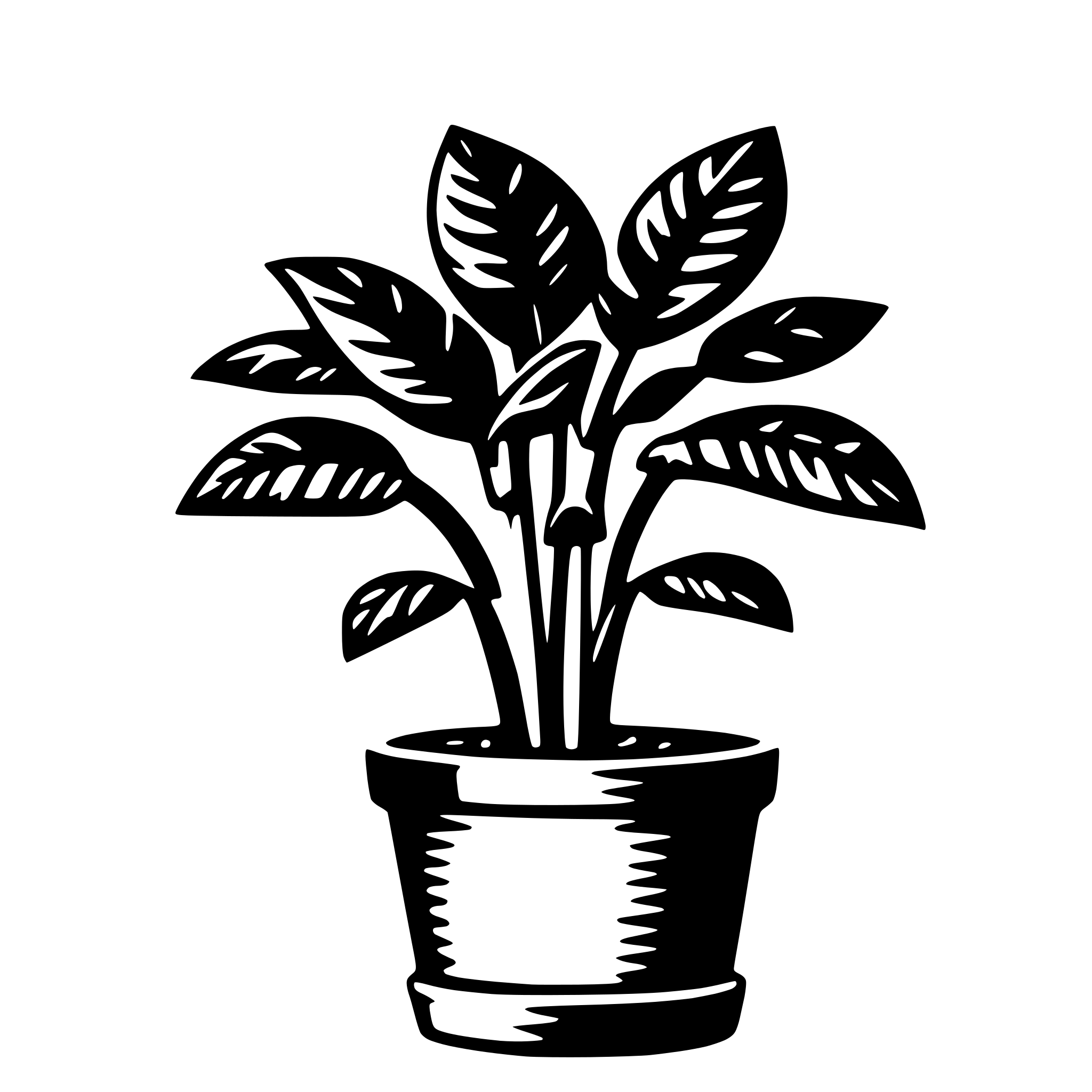 AI-generated SVG of 'potted plant'
