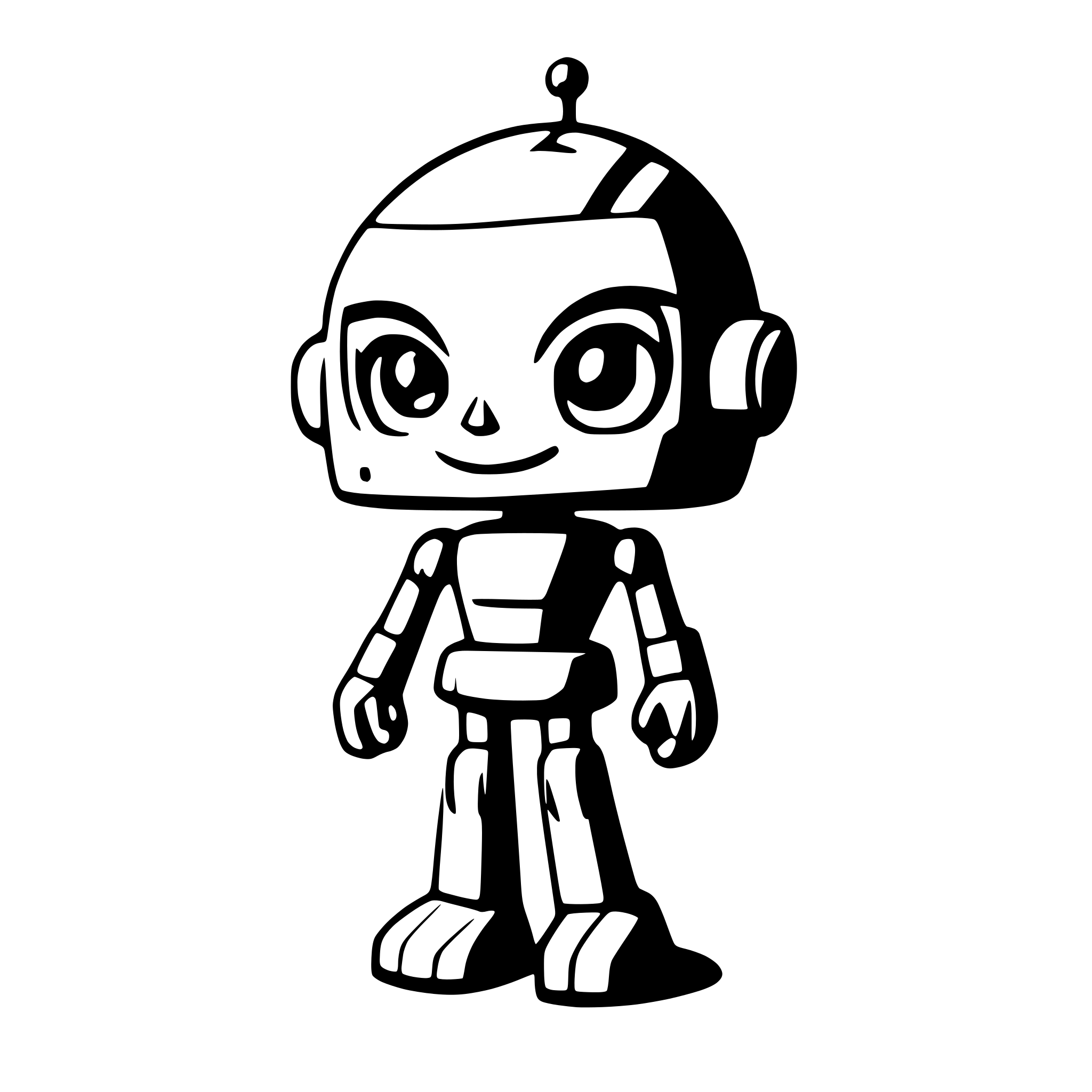 AI-generated SVG of 'robot helper'
