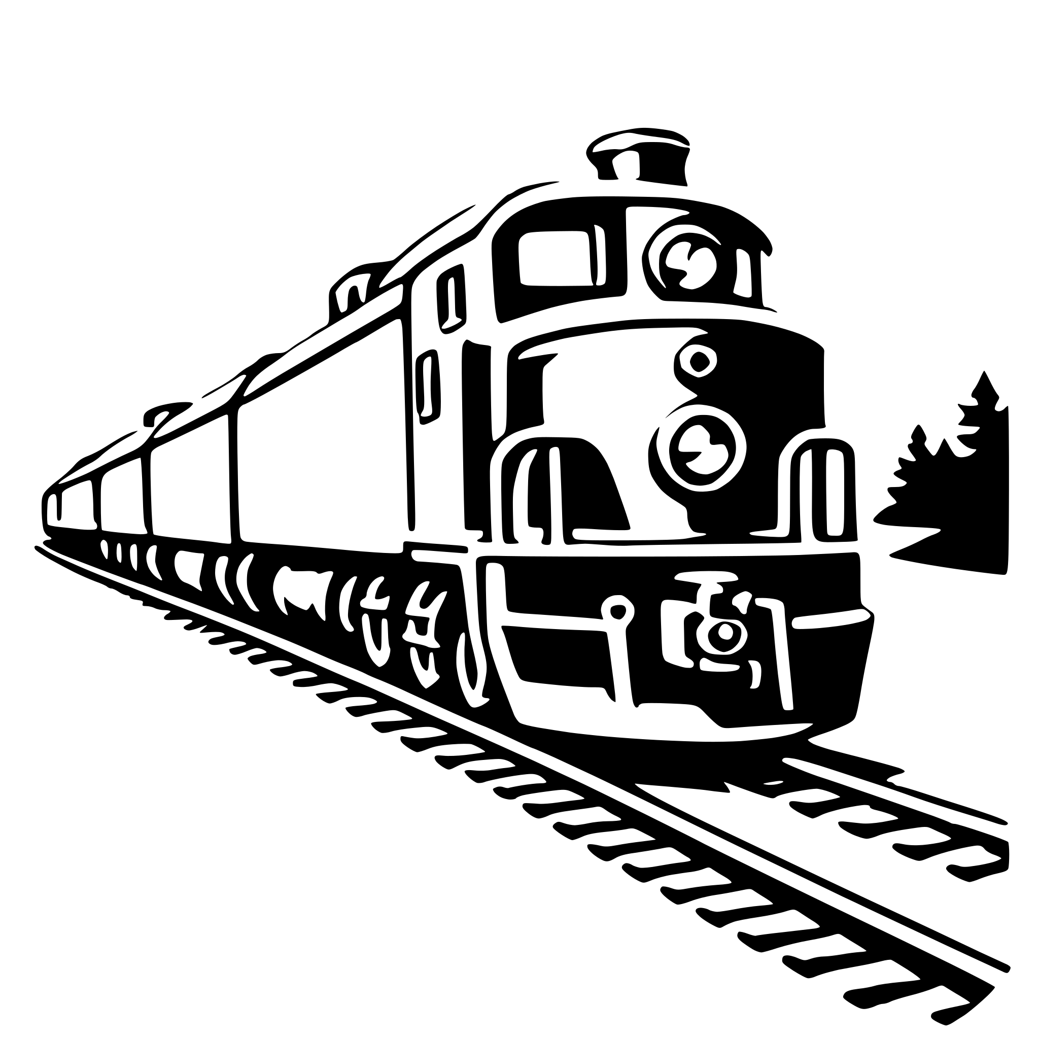 AI-generated SVG of 'freight train'