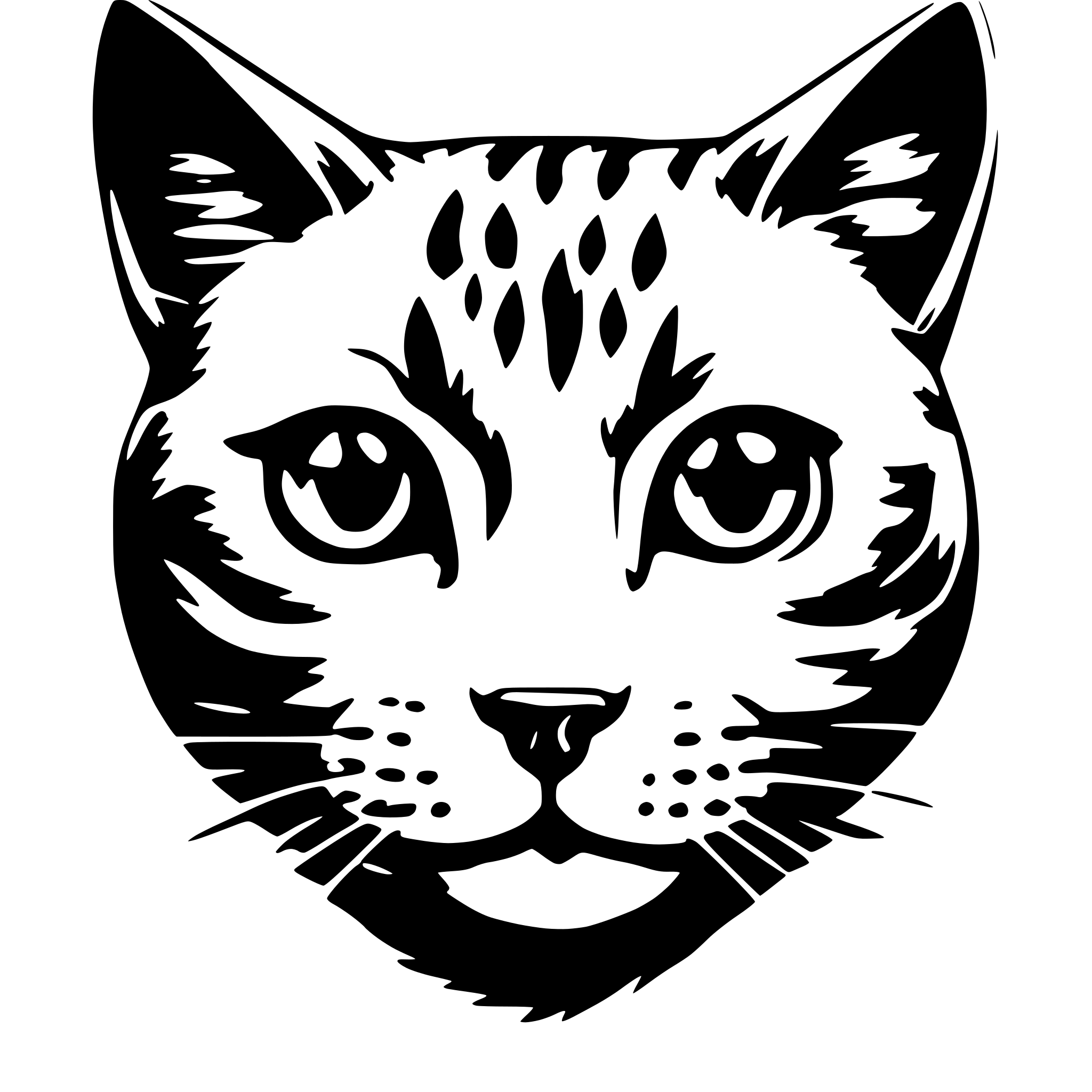 AI-generated SVG of a cat face