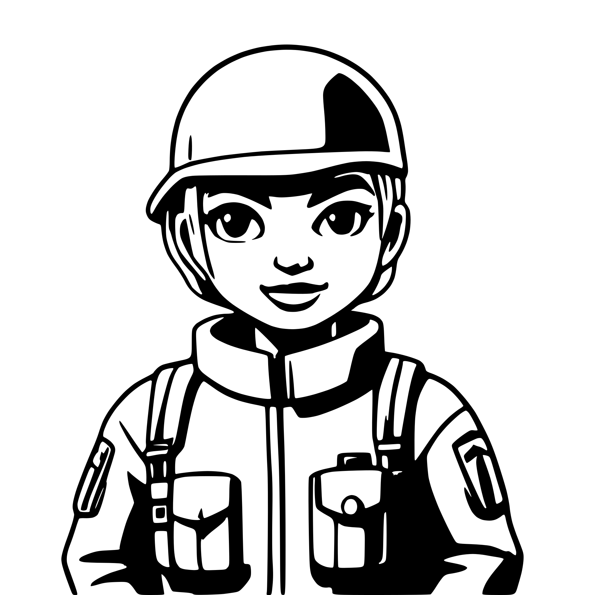 AI-generated SVG of 'modern soldier memoji'