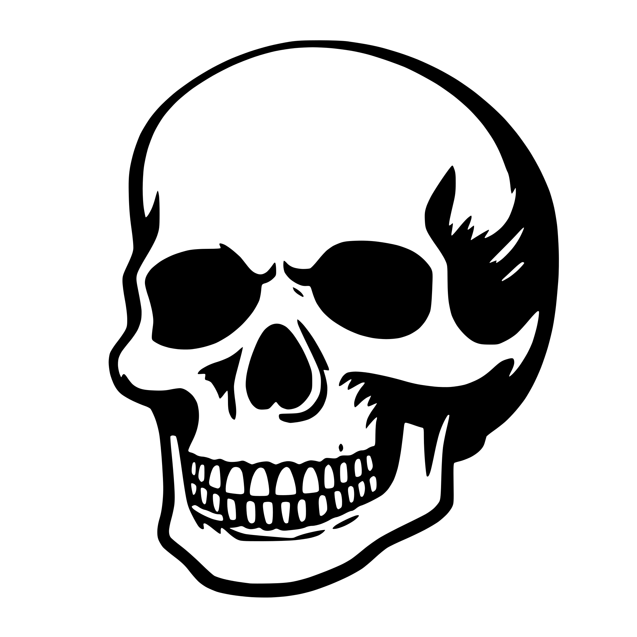 AI-generated SVG of a skull