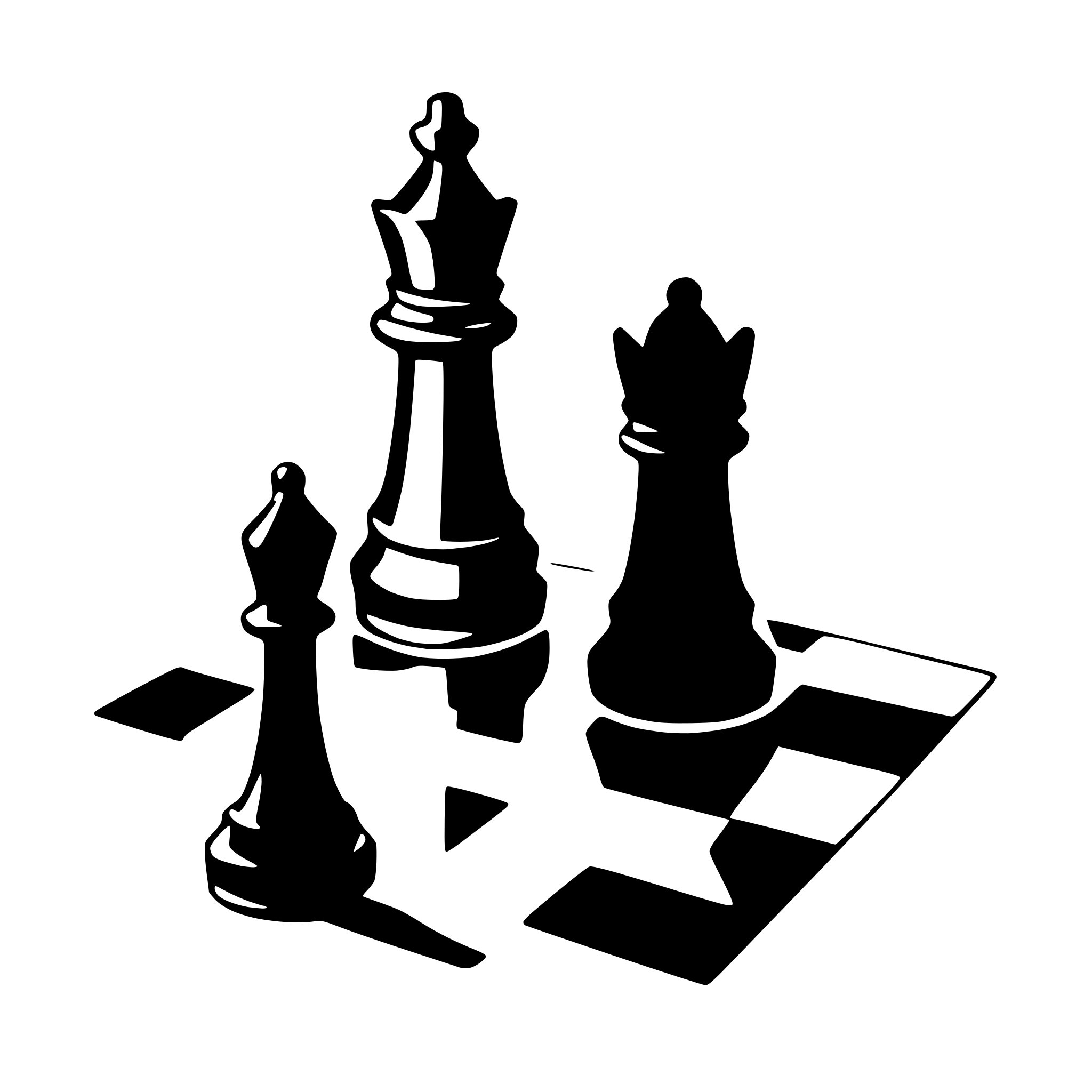 AI-generated SVG of 'chess pieces in battle'