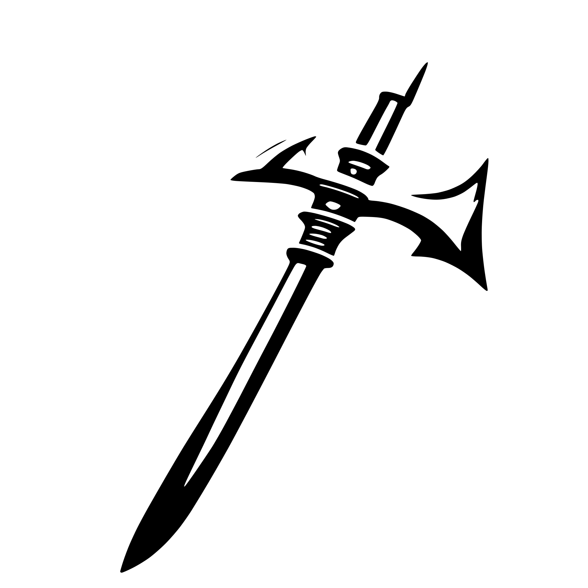 AI-generated SVG of a a warhammer weapon