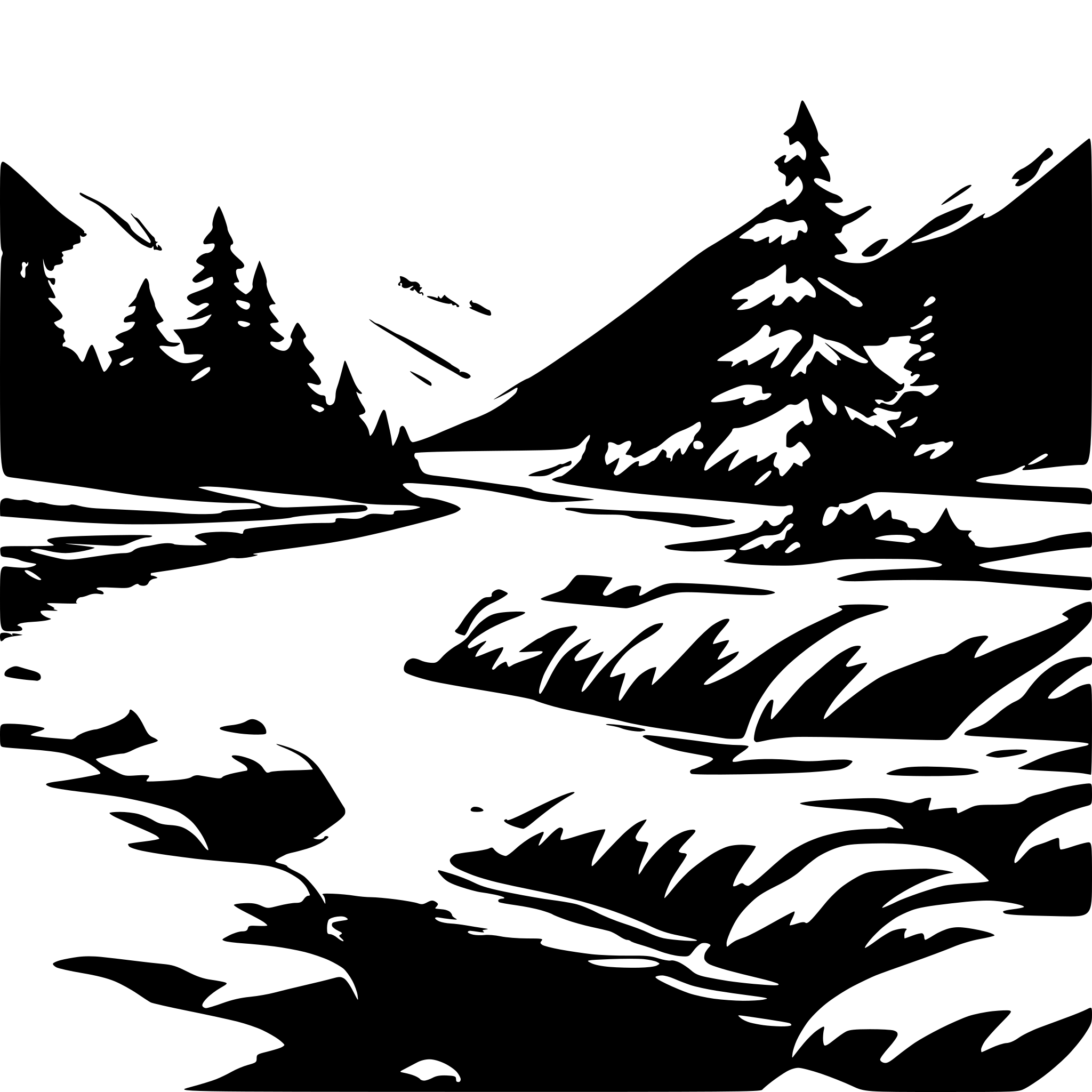 AI-generated SVG of 'icy mountain valley river'
