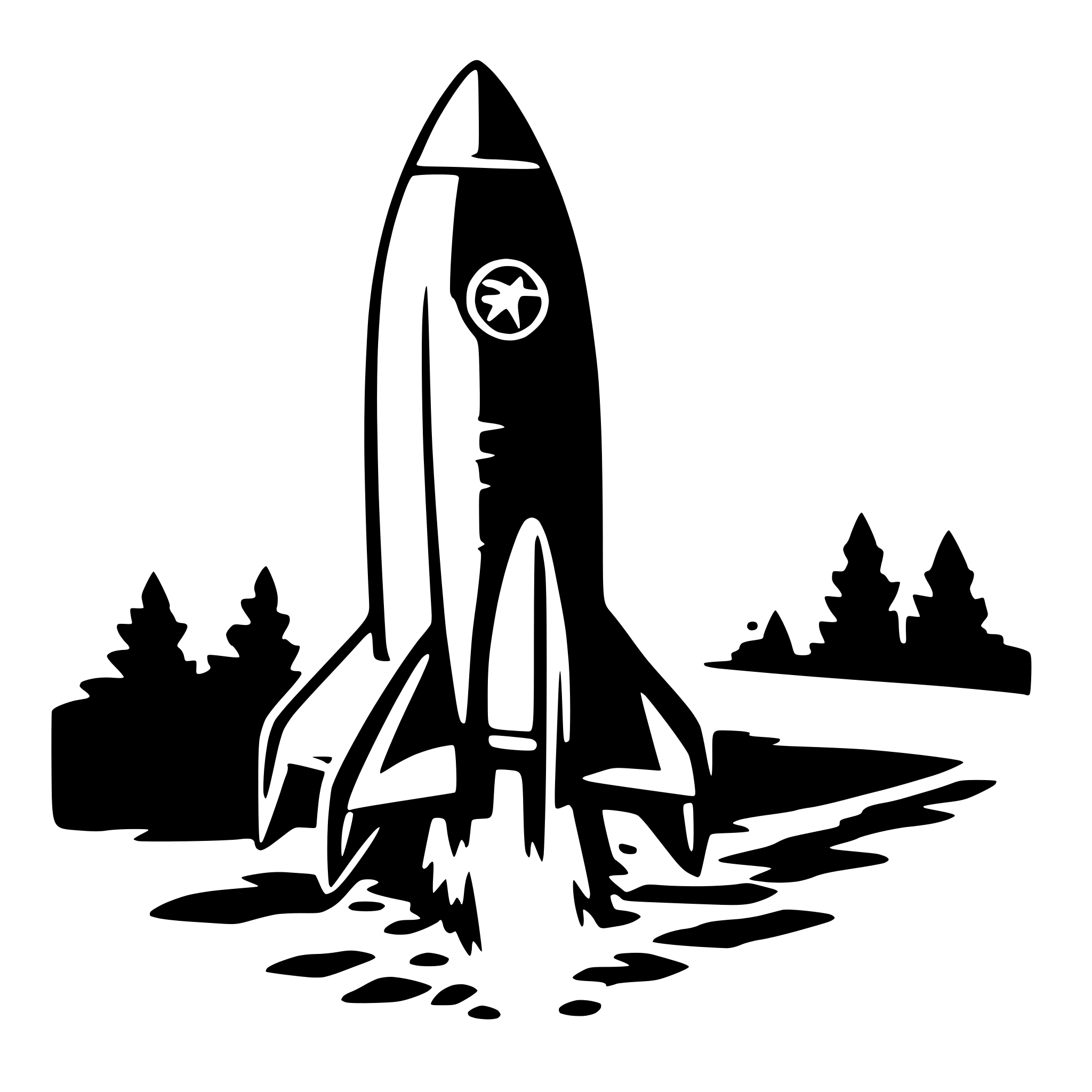 AI-generated SVG of a rocket with just lines