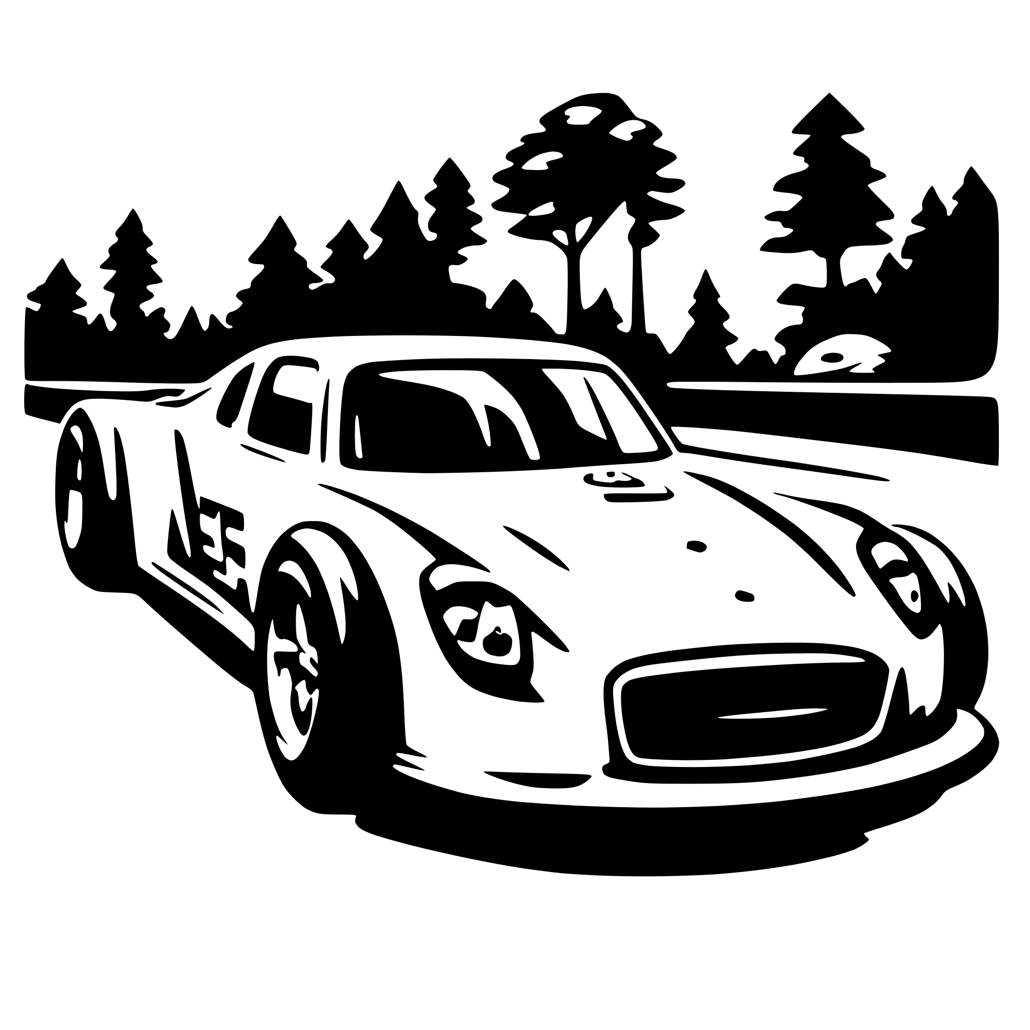 AI-generated SVG of a racecar