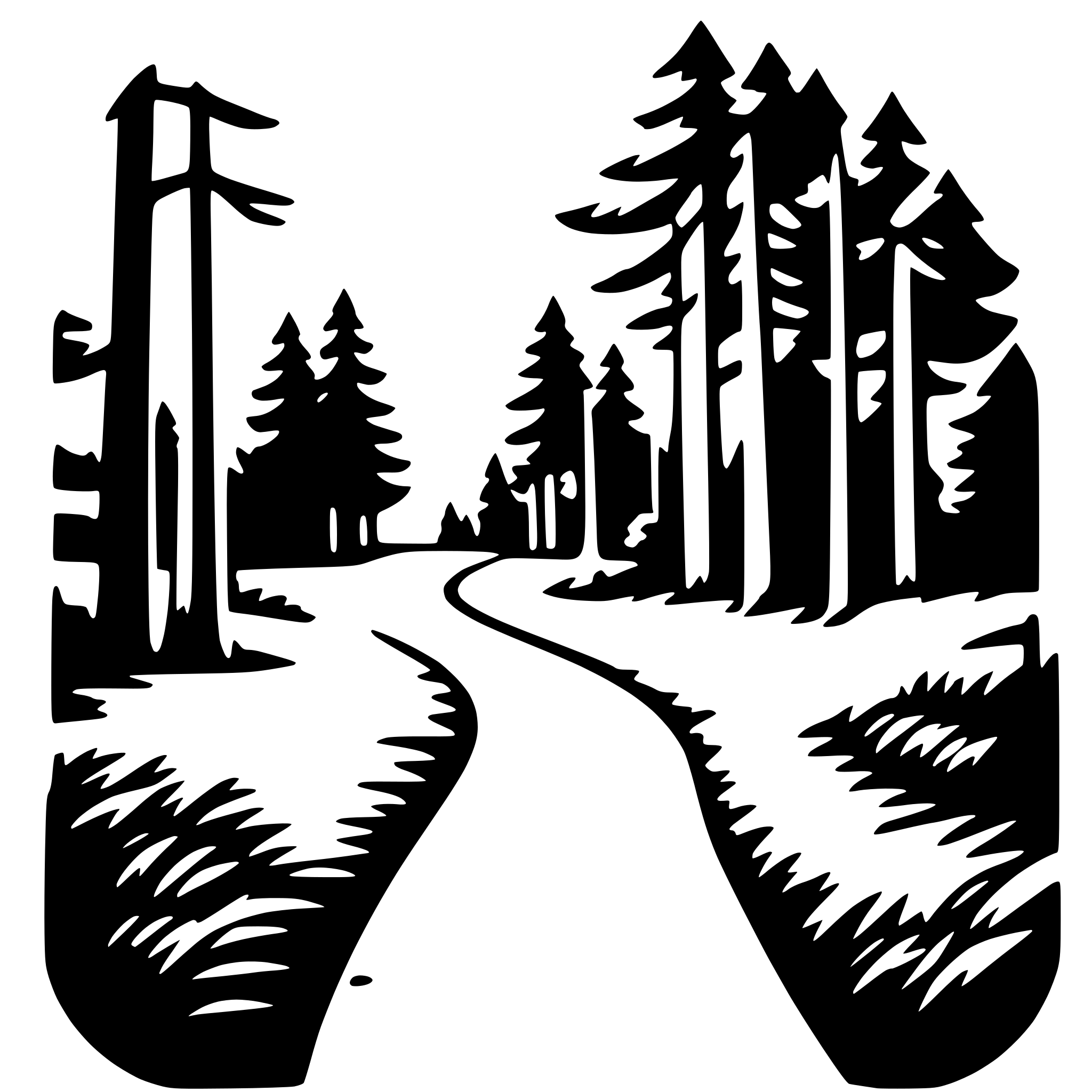 AI-generated SVG of a forest path