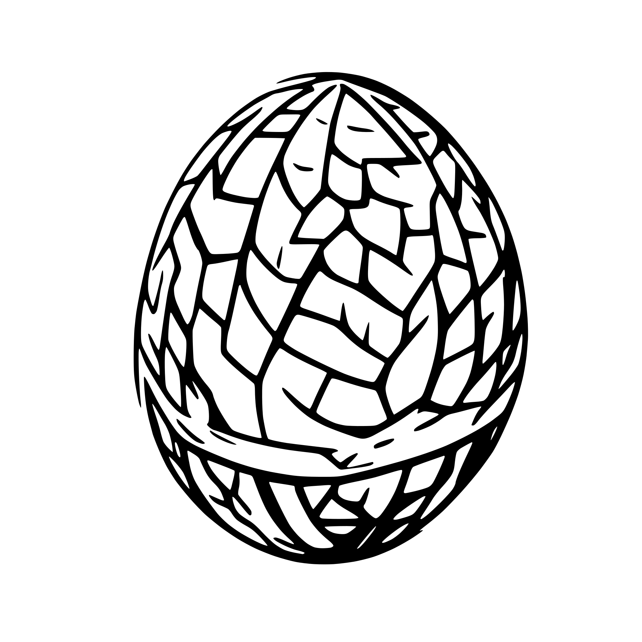 AI-generated SVG of 'dragon egg with scales'