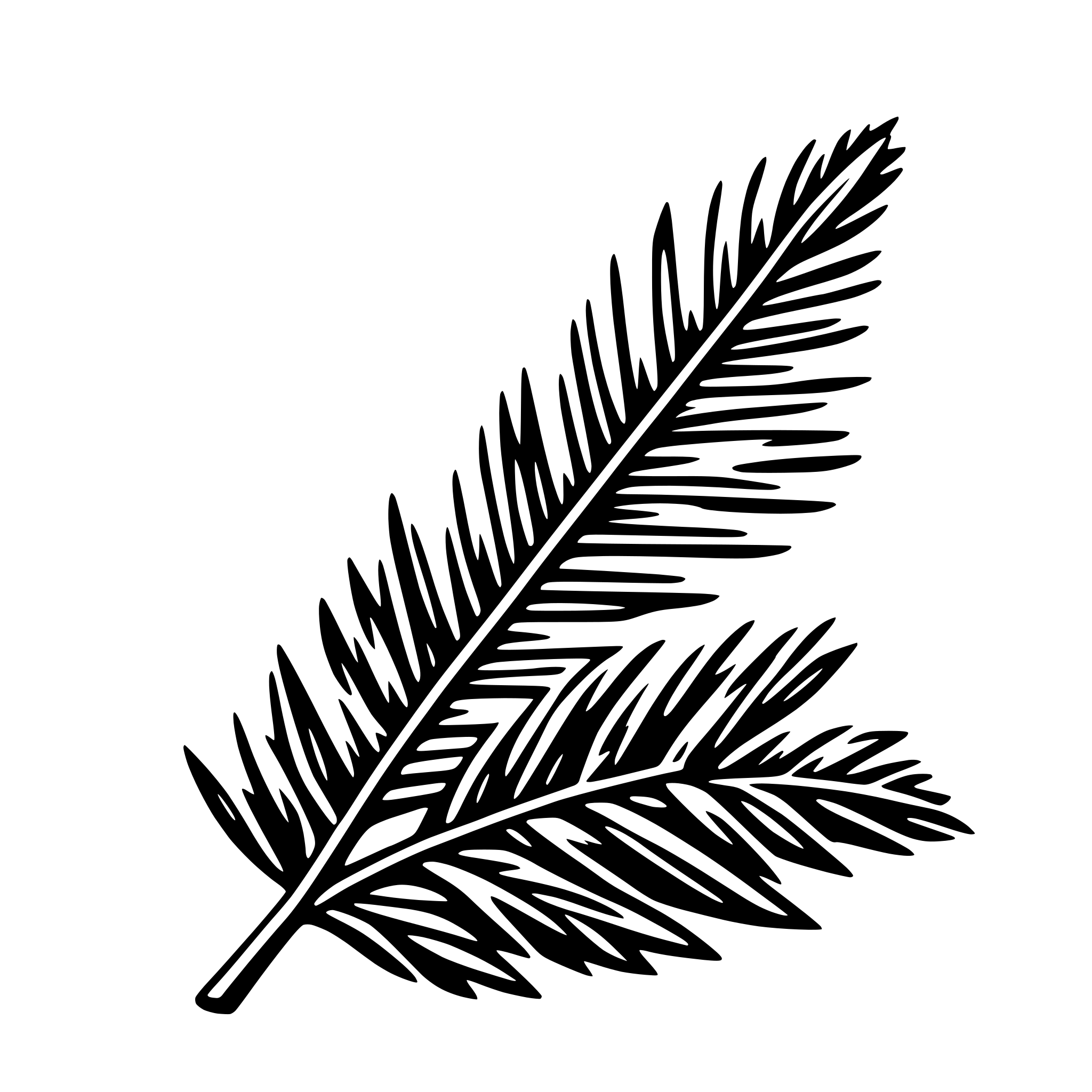 AI-generated SVG of a pine needles